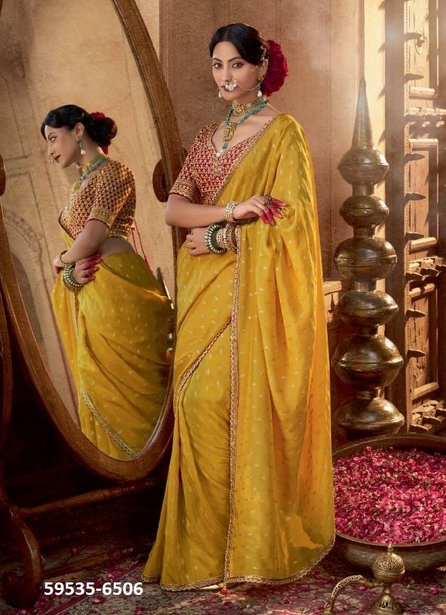 KASHVI - Catalog # 59535 (Set of 8 Sarees) by Brand KIRA FASHIONS