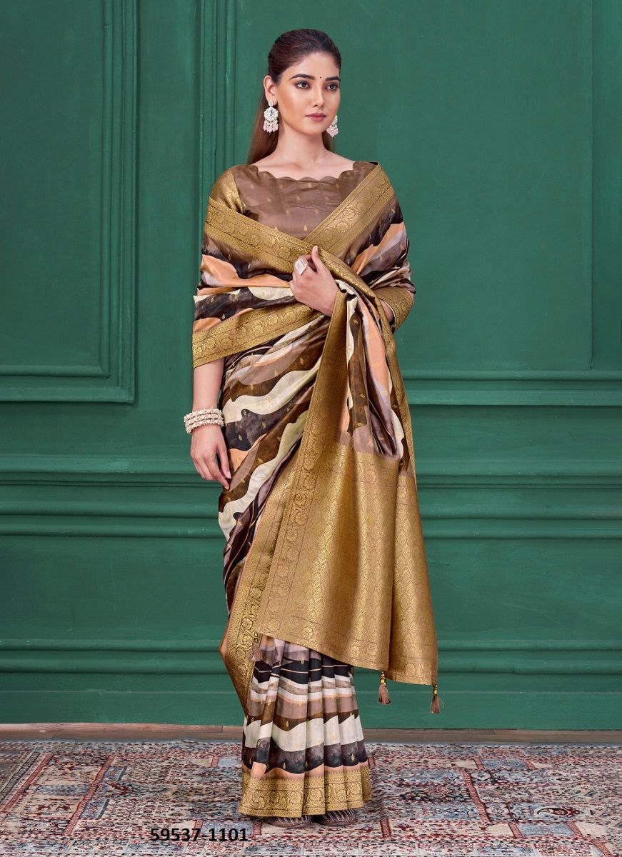 RANG CHATKILA - Catalog # 59537 (Set of 6 Sarees) by Brand MAHOTSAV RANG CHATKILA - Catalog # 59537 (Set of 6 Sarees) by Brand MAHOTSAV