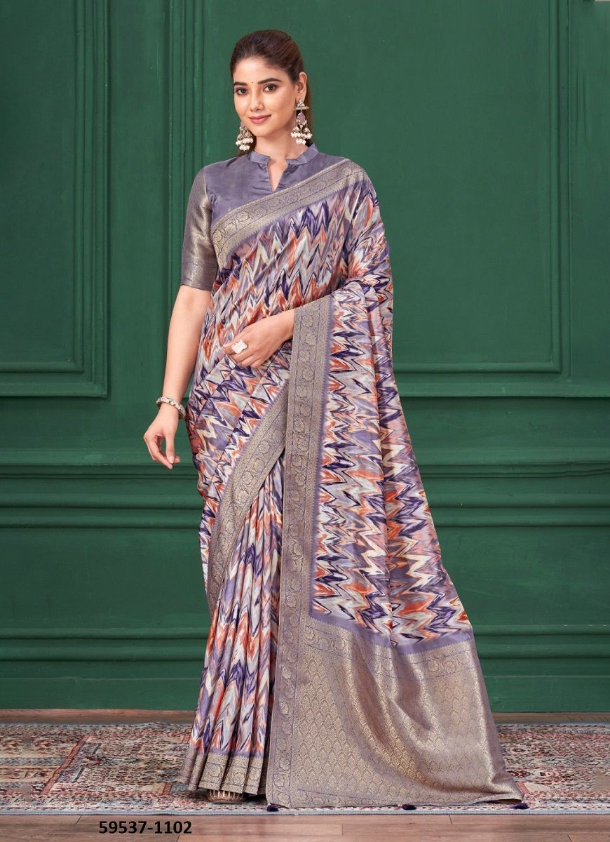 RANG CHATKILA - Catalog # 59537 (Set of 6 Sarees) by Brand MAHOTSAV RANG CHATKILA - Catalog # 59537 (Set of 6 Sarees) by Brand MAHOTSAV