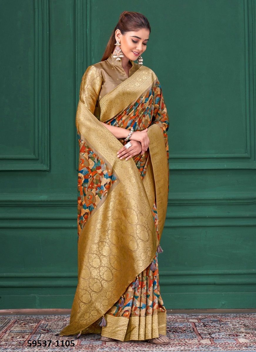 RANG CHATKILA - Catalog # 59537 (Set of 6 Sarees) by Brand MAHOTSAV RANG CHATKILA - Catalog # 59537 (Set of 6 Sarees) by Brand MAHOTSAV