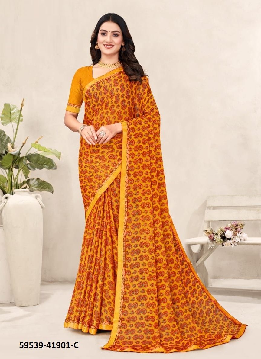 SIMAYAA 34 - Catalog # 59539 (Set of 12 Sarees) by Brand RUCHI SAREES