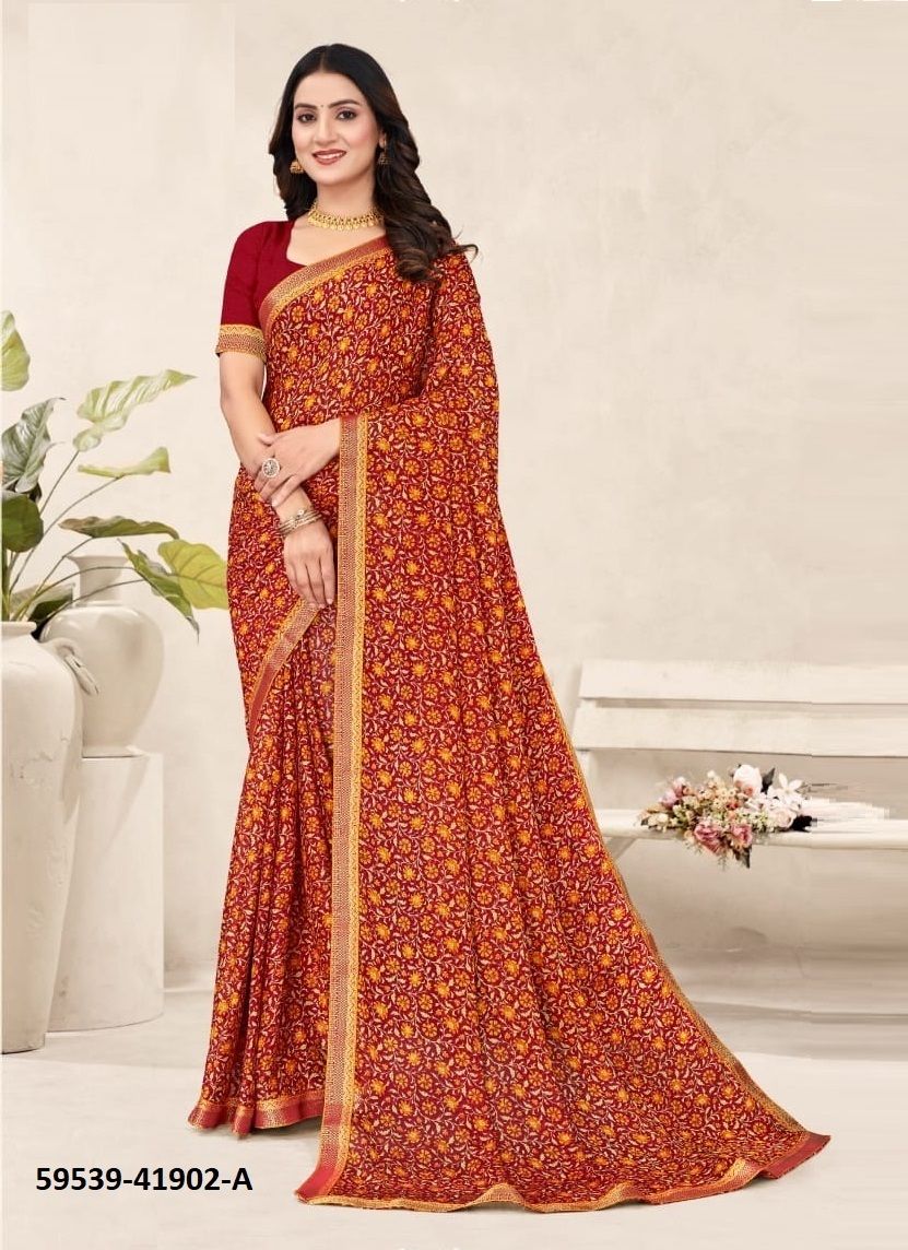 SIMAYAA 34 - Catalog # 59539 (Set of 12 Sarees) by Brand RUCHI SAREES