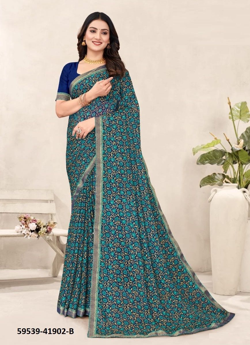SIMAYAA 34 - Catalog # 59539 (Set of 12 Sarees) by Brand RUCHI SAREES