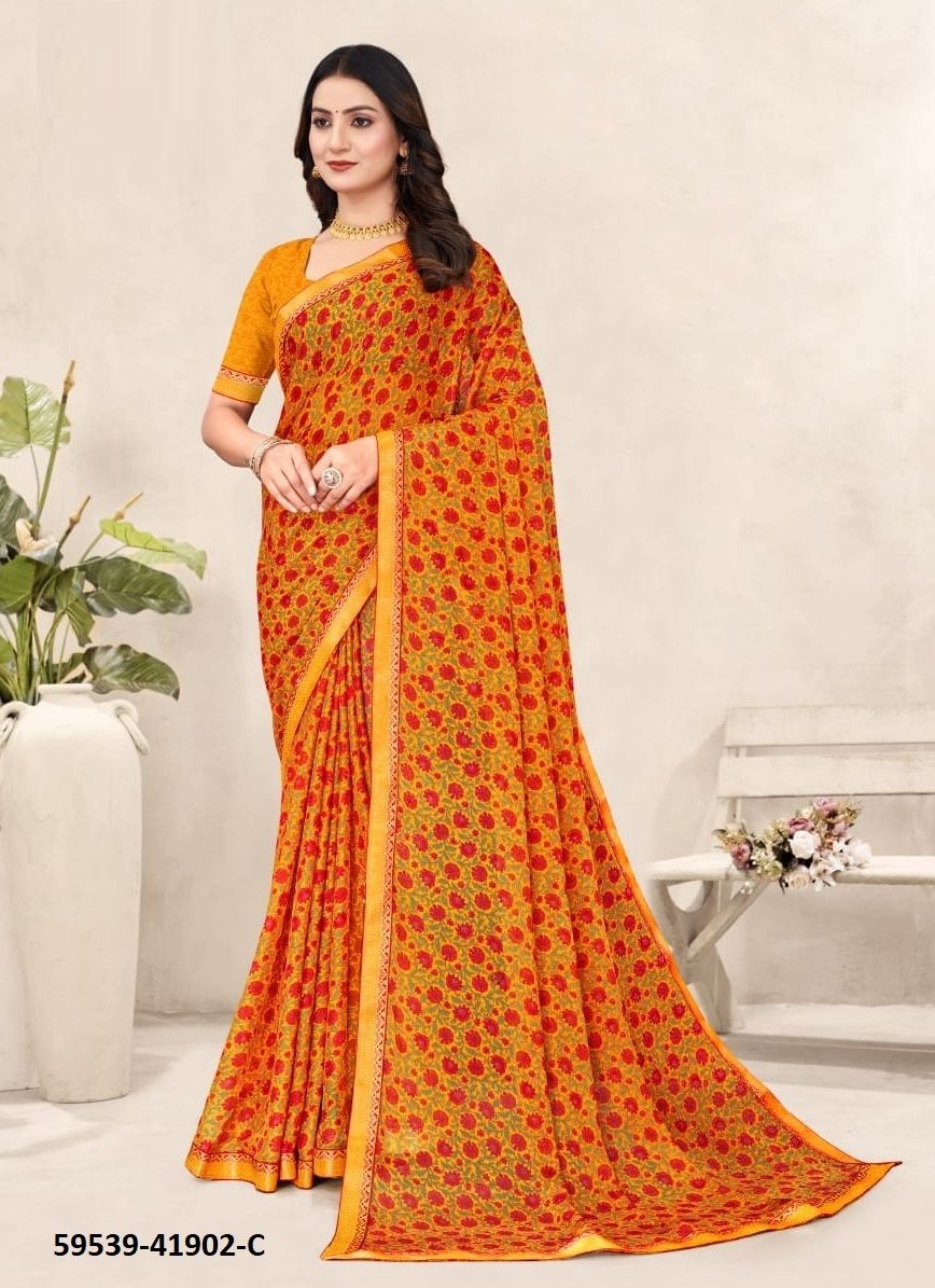 SIMAYAA 34 - Catalog # 59539 (Set of 12 Sarees) by Brand RUCHI SAREES