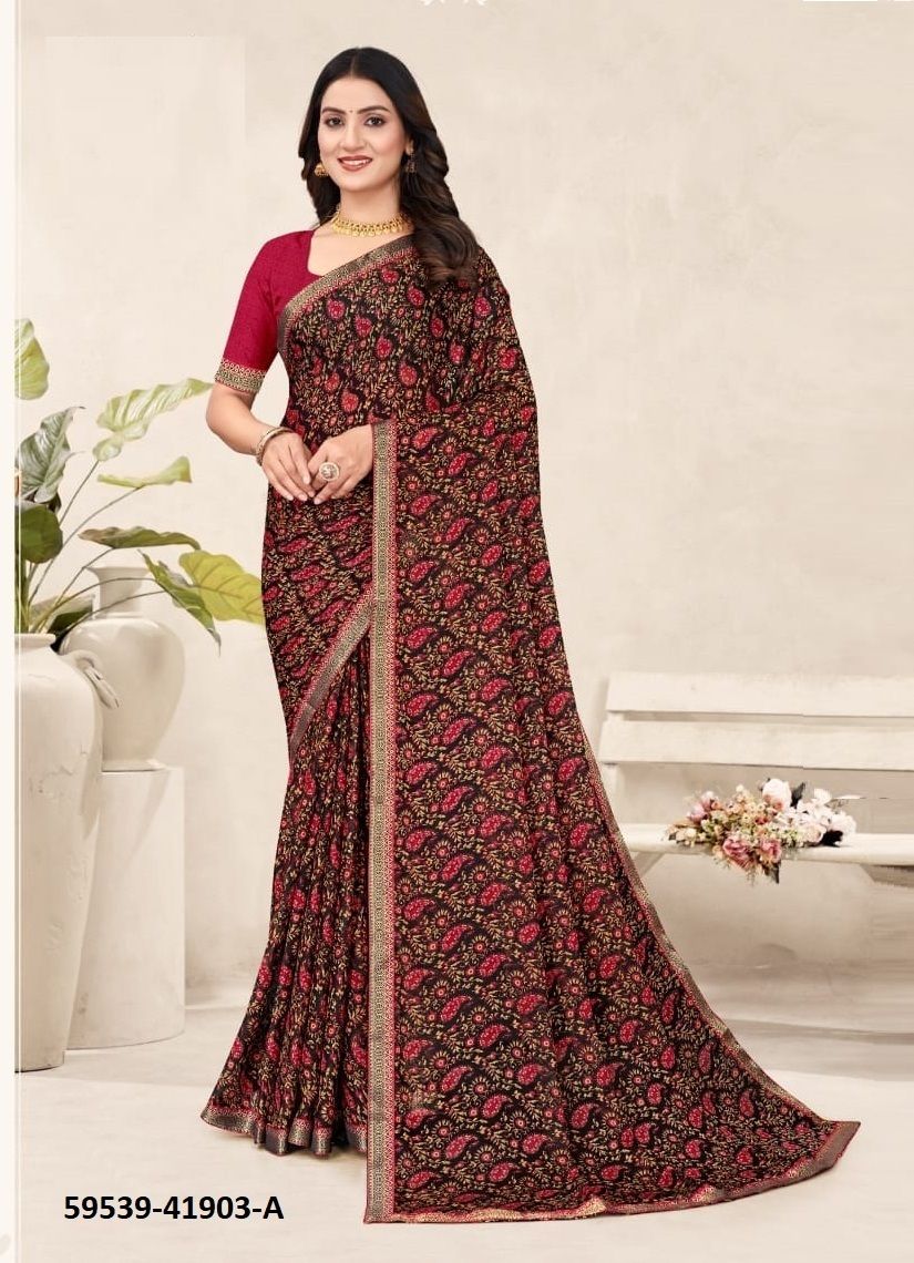 SIMAYAA 34 - Catalog # 59539 (Set of 12 Sarees) by Brand RUCHI SAREES