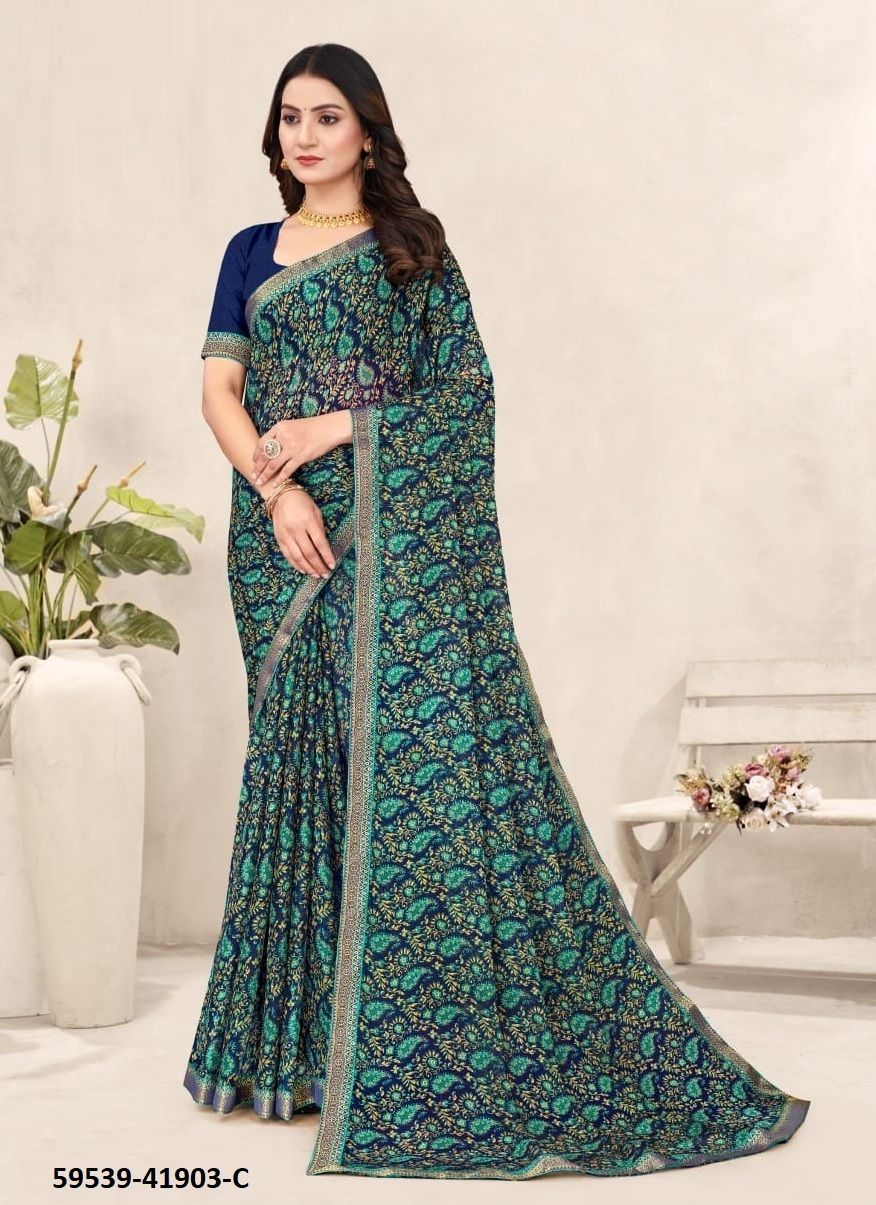 SIMAYAA 34 - Catalog # 59539 (Set of 12 Sarees) by Brand RUCHI SAREES