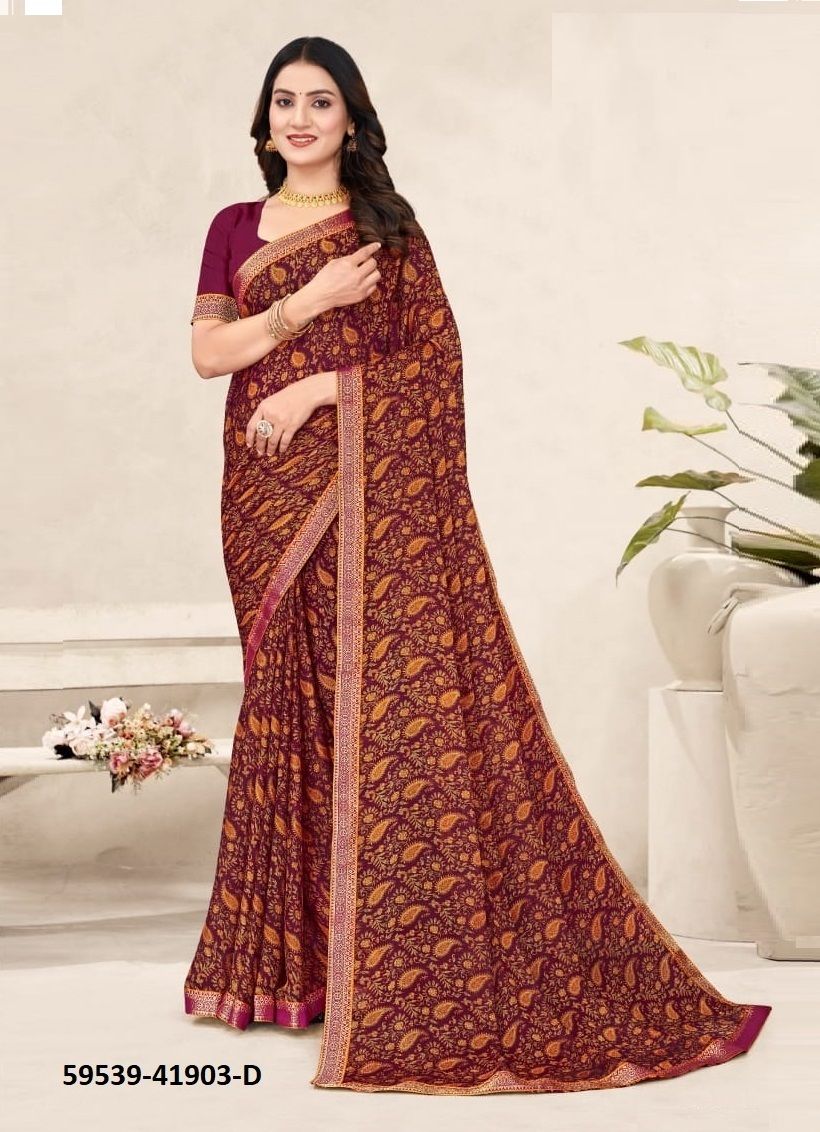 SIMAYAA 34 - Catalog # 59539 (Set of 12 Sarees) by Brand RUCHI SAREES