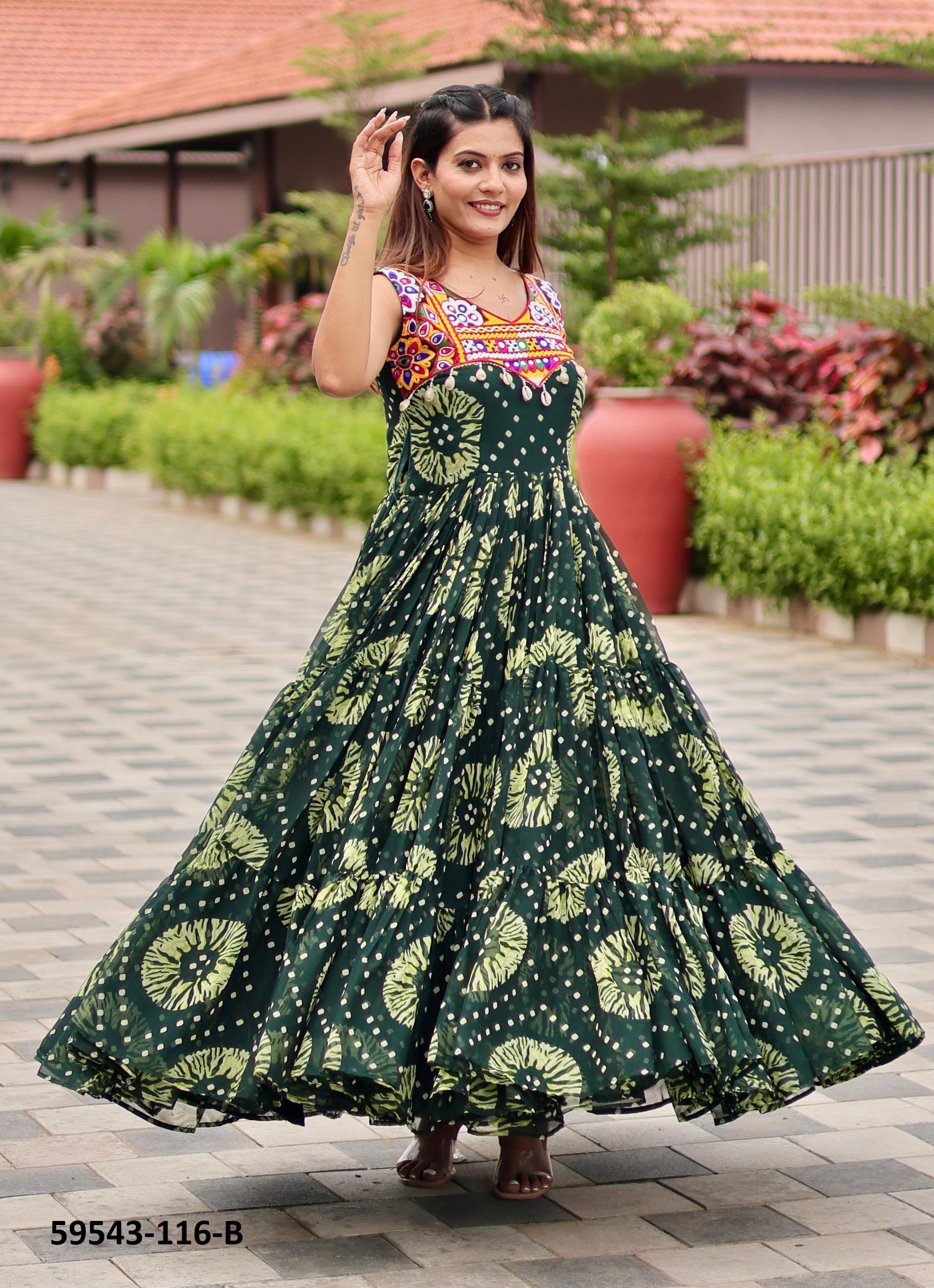 NAVRATRI SERIES 116 - Catalog # 59543 (Set of 2 Readymade Gowns) by Brand AABHARAN NAVRATRI SERIES 116 - Catalog # 59543 (Set of 2 Readymade Gowns) by Brand AABHARAN