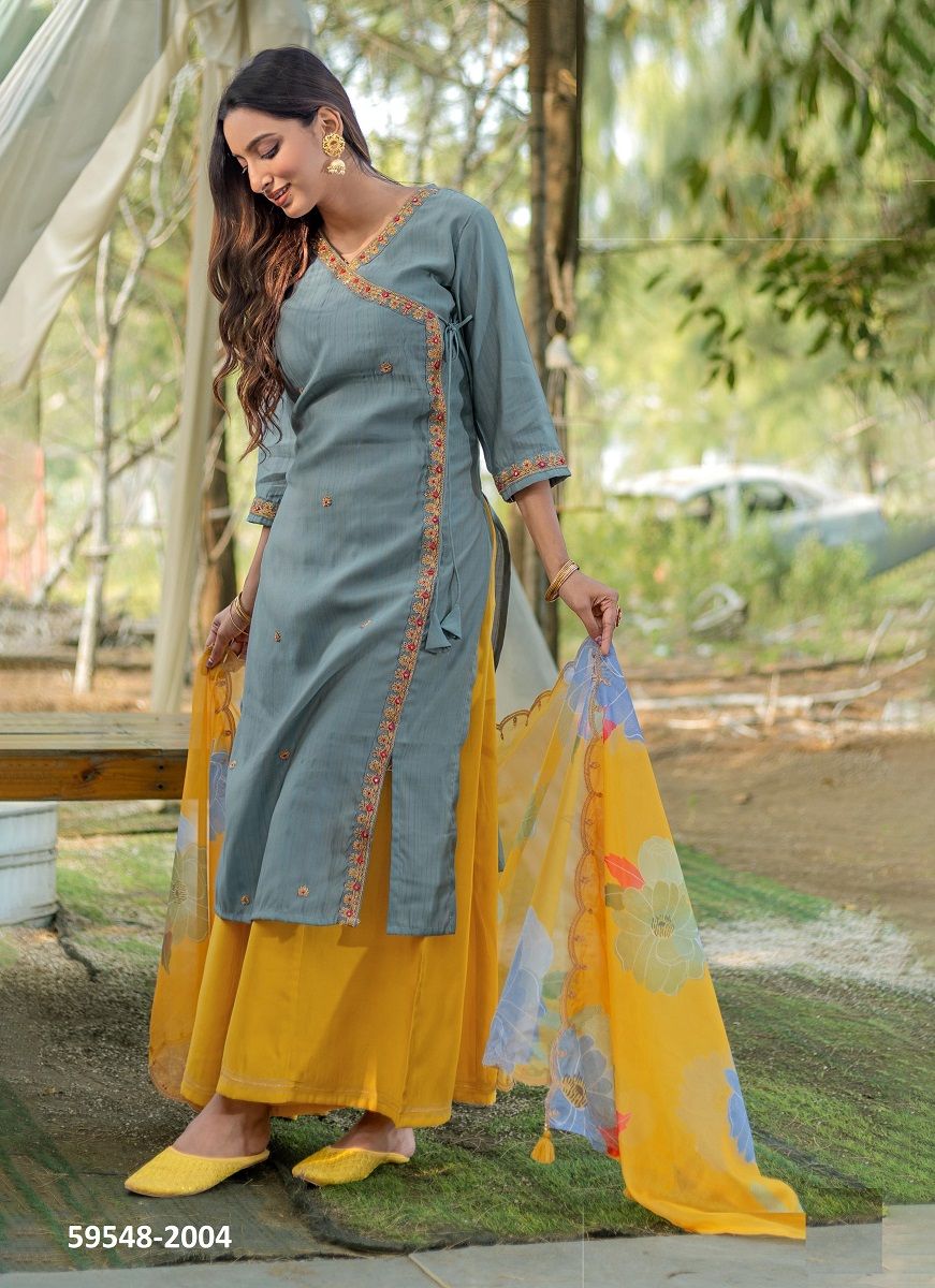 RANISHA - Catalog # 59548 (Set of 6 Readymade Salwar Suits) by Brand KADLEE FASHION RANISHA - Catalog # 59548 (Set of 6 Readymade Salwar Suits) by Brand KADLEE FASHION