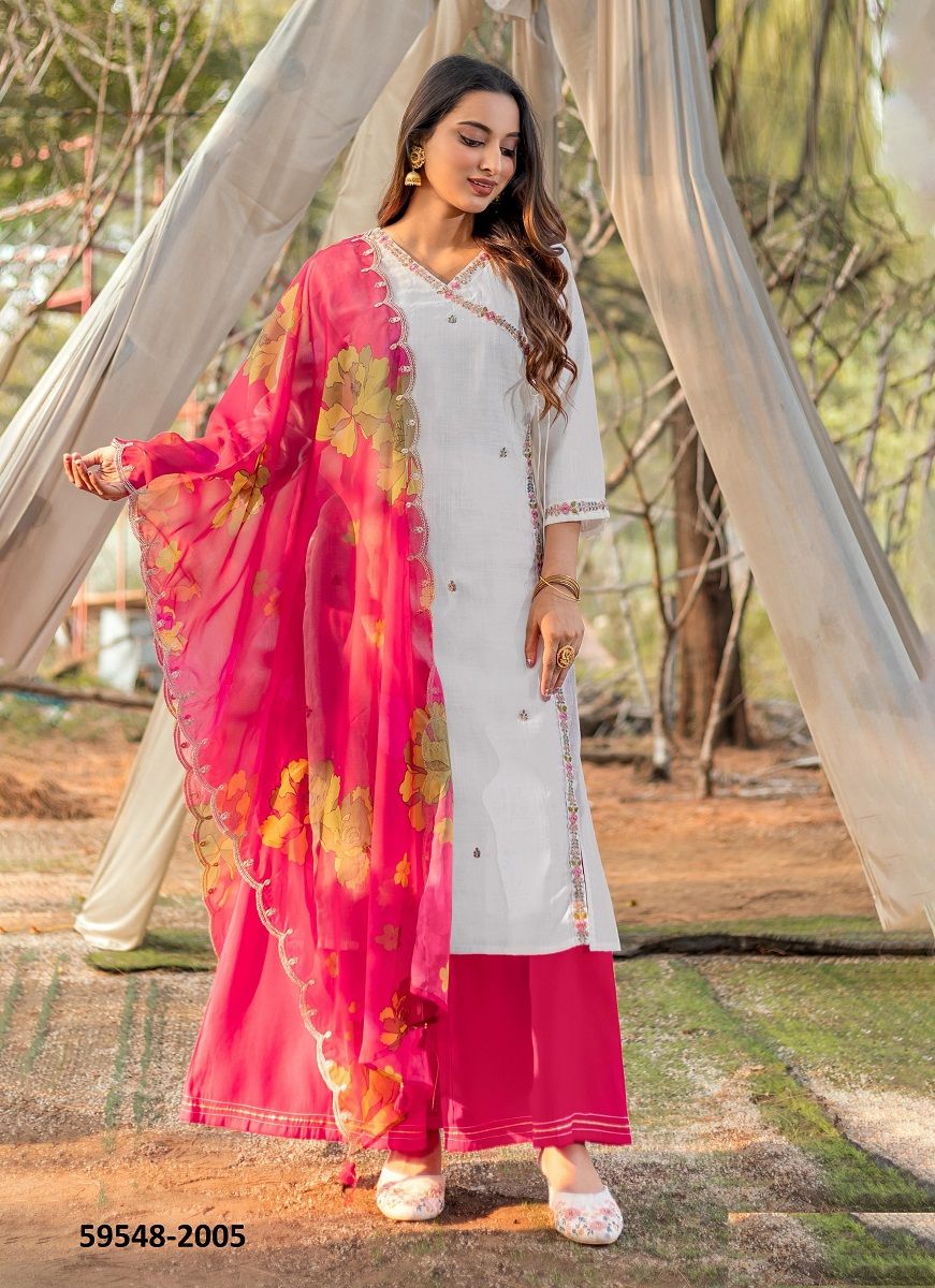 RANISHA - Catalog # 59548 (Set of 6 Readymade Salwar Suits) by Brand KADLEE FASHION RANISHA - Catalog # 59548 (Set of 6 Readymade Salwar Suits) by Brand KADLEE FASHION