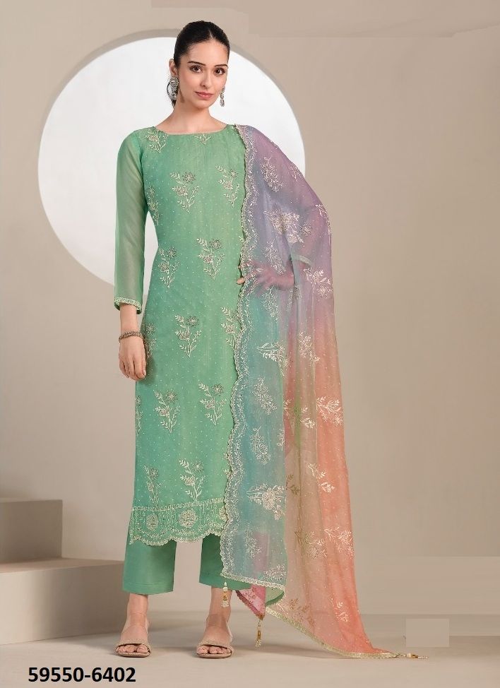ANDERA - Catalog # 59550 (Set of 6 Semi-Stitched / Un-Stitched Suits) by Brand VIPUL FASHIONS