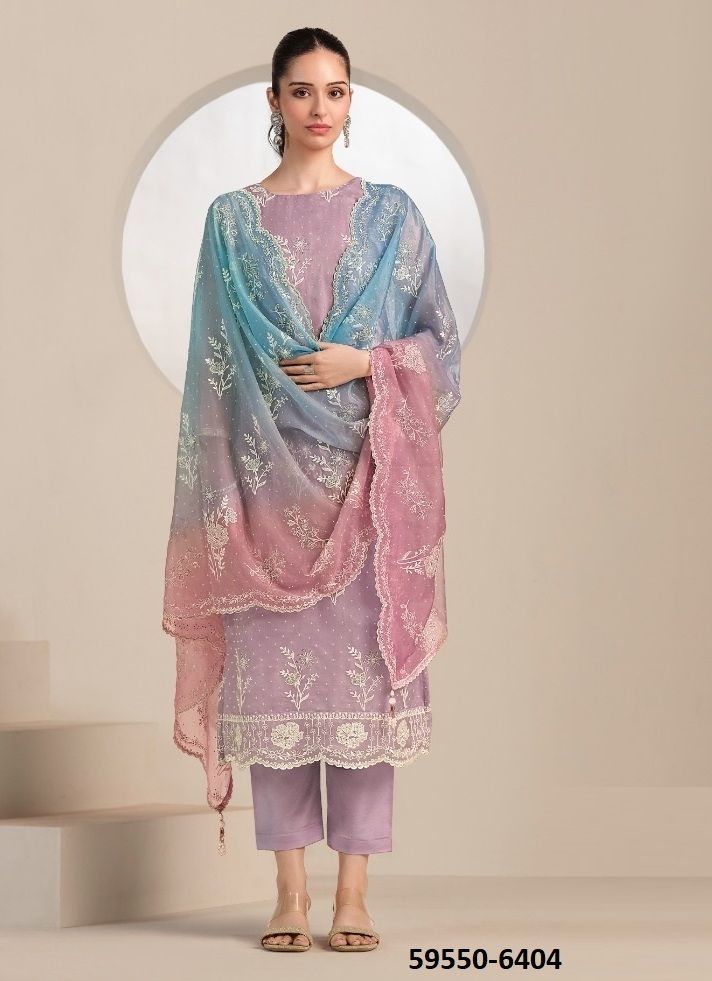 ANDERA - Catalog # 59550 (Set of 6 Semi-Stitched / Un-Stitched Suits) by Brand VIPUL FASHIONS