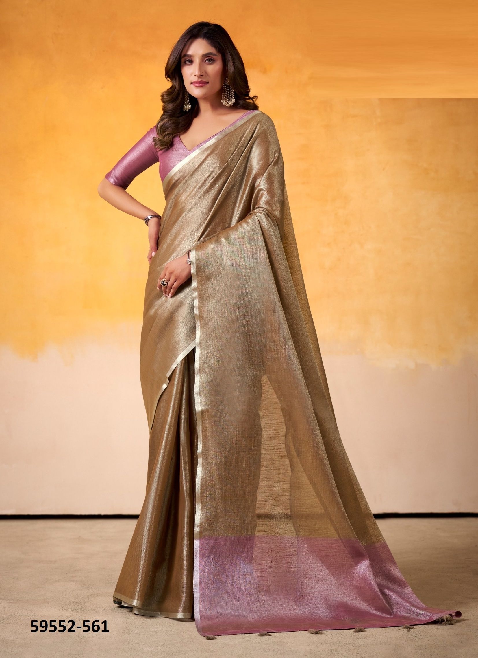 ANVIKA LIGHT EDITION - Catalog # 59552 (Set of 6 Sarees) by Brand MEHERIYA