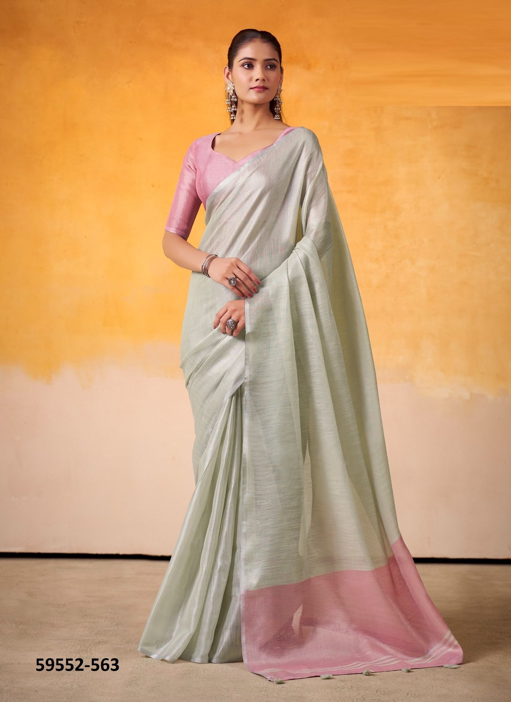 ANVIKA LIGHT EDITION - Catalog # 59552 (Set of 6 Sarees) by Brand MEHERIYA