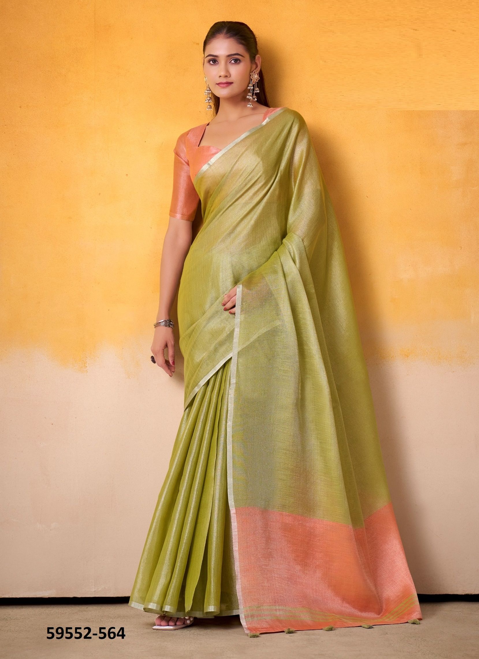 ANVIKA LIGHT EDITION - Catalog # 59552 (Set of 6 Sarees) by Brand MEHERIYA
