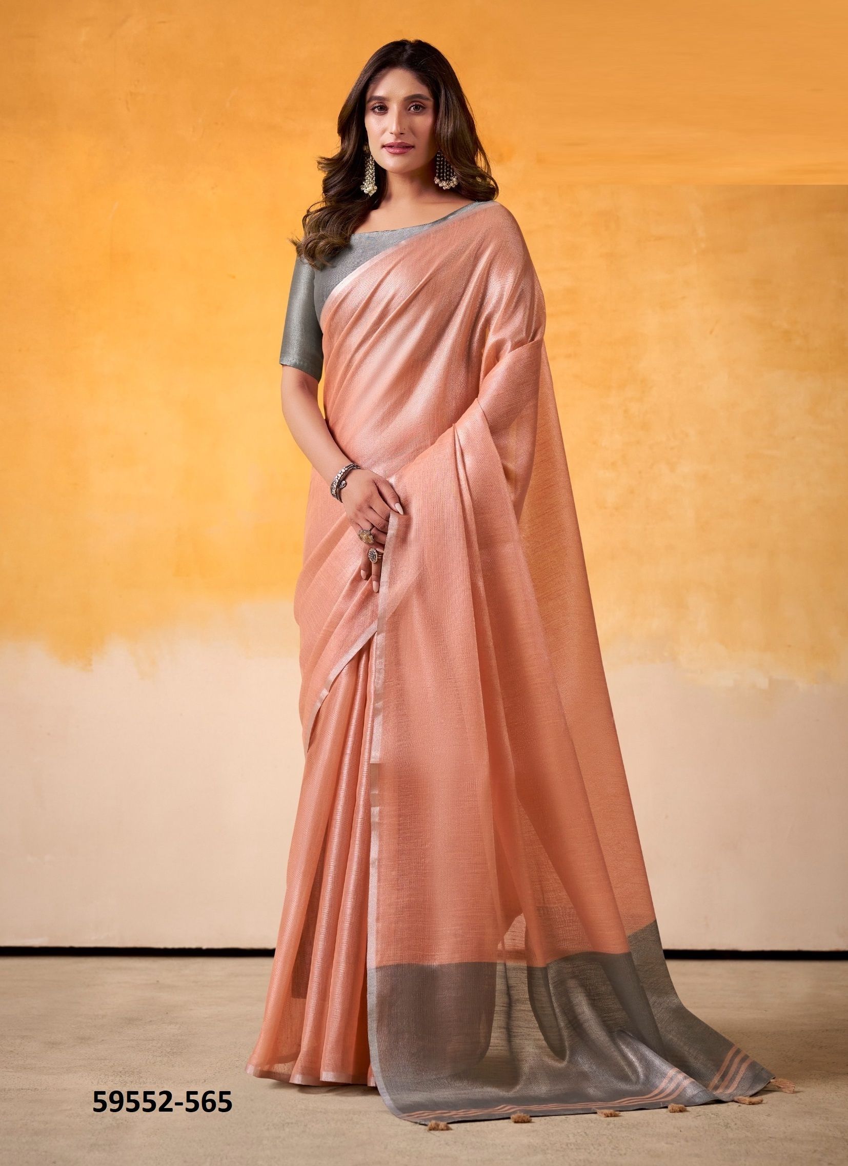ANVIKA LIGHT EDITION - Catalog # 59552 (Set of 6 Sarees) by Brand MEHERIYA
