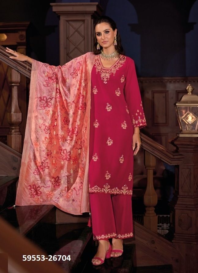 NAZAARE - Catalog # 59553 (Set of 6 Readymade Salwar Suits) by Brand LILY & LALI