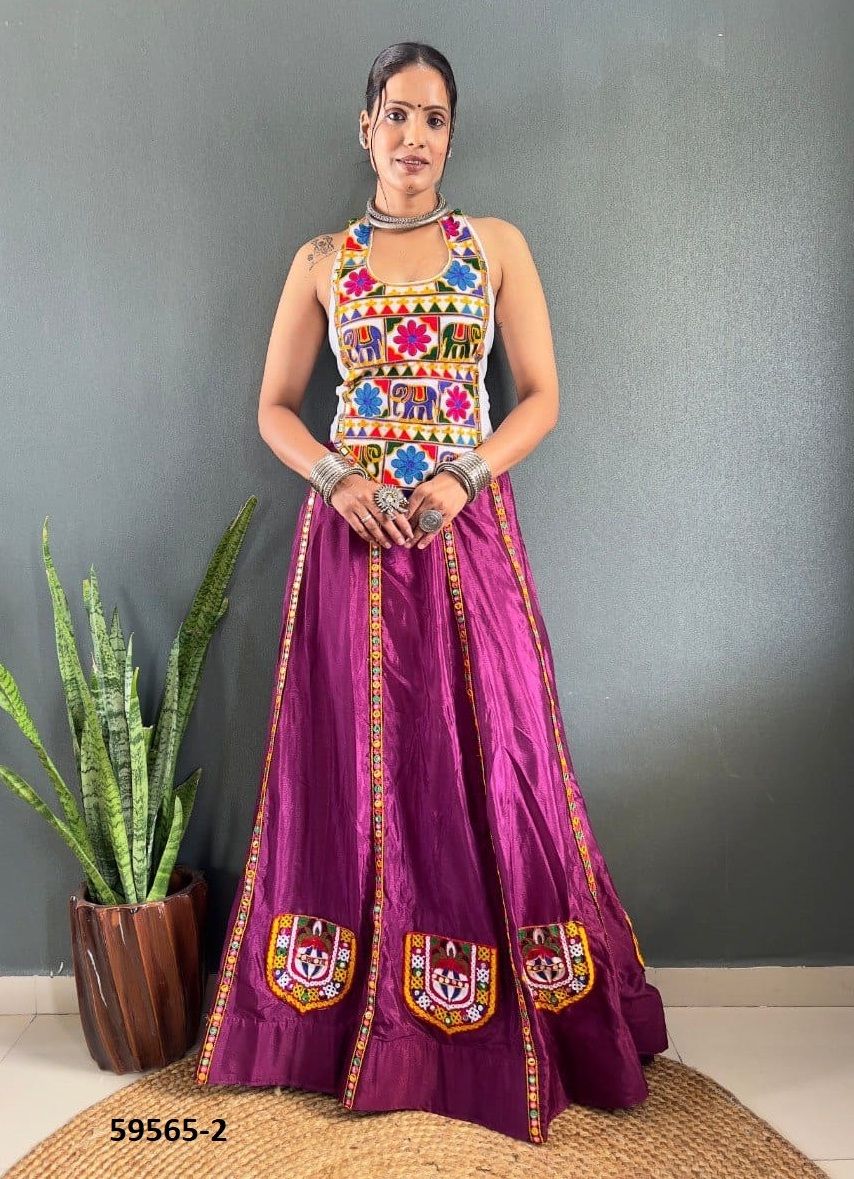VARUNI - Catalog # 59565 (Set of 5 Semi-Stitched Lehengas) by Brand MEHERIYA VARUNI - Catalog # 59565 (Set of 5 Semi-Stitched Lehengas) by Brand MEHERIYA