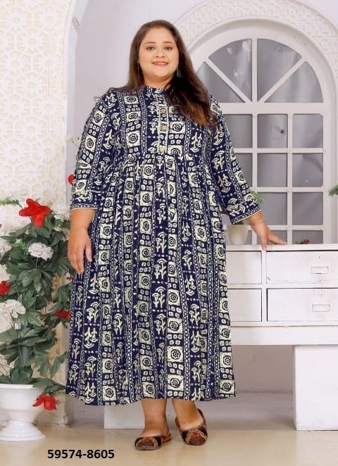 BIG SIZE 2 - Catalog # 59574 (Set of 4 Readymade Women's Kurtis / Tops) by Brand AABHARAN BIG SIZE 2 - Catalog # 59574 (Set of 4 Readymade Women's Kurtis / Tops) by Brand AABHARAN