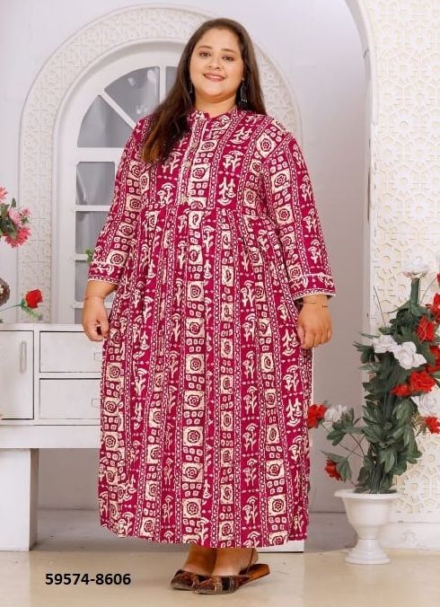 BIG SIZE 2 - Catalog # 59574 (Set of 4 Readymade Women's Kurtis / Tops) by Brand AABHARAN BIG SIZE 2 - Catalog # 59574 (Set of 4 Readymade Women's Kurtis / Tops) by Brand AABHARAN