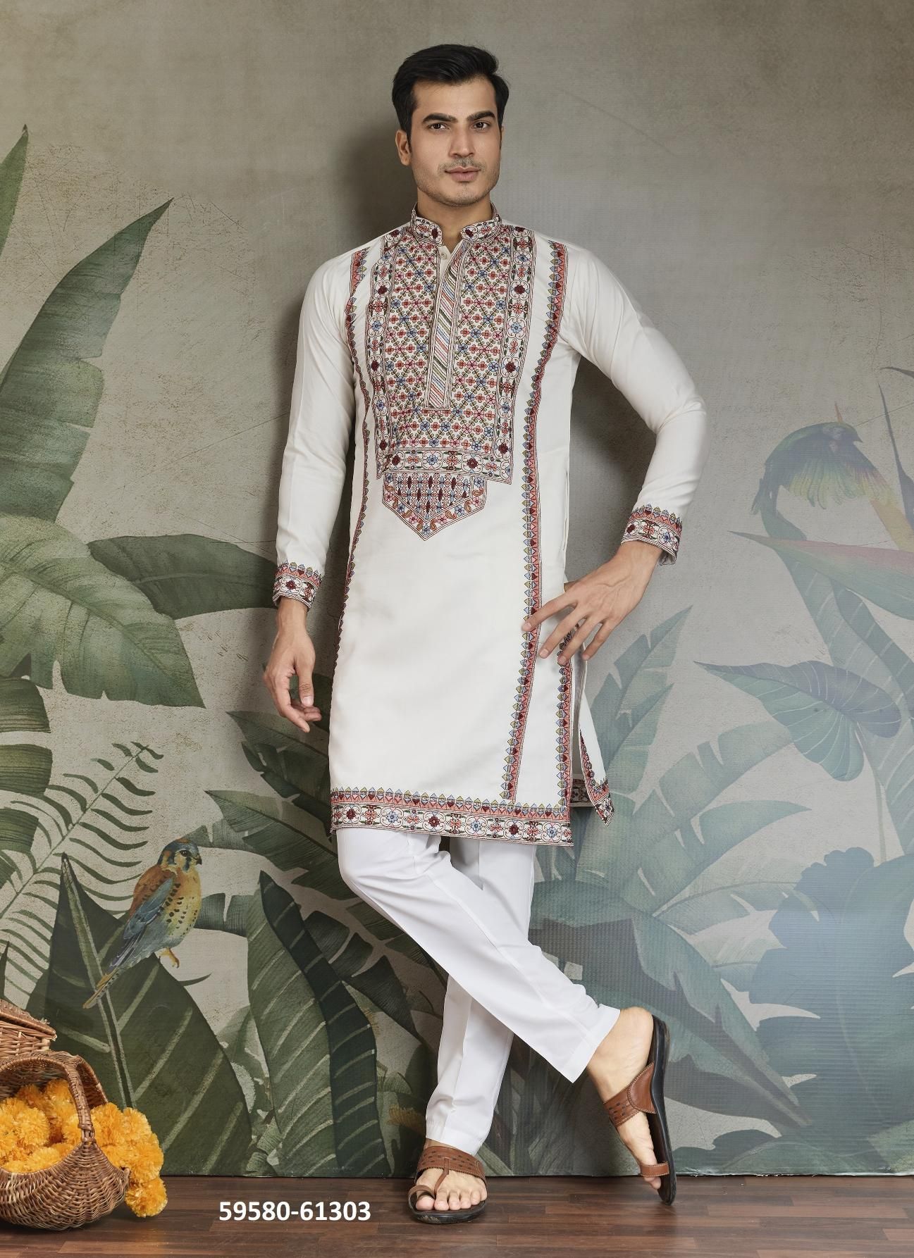 THE FUSION FITS 1 - Catalog # 59580 (Set of 5 Men's Ethnic Wear) by Brand AABHARAN