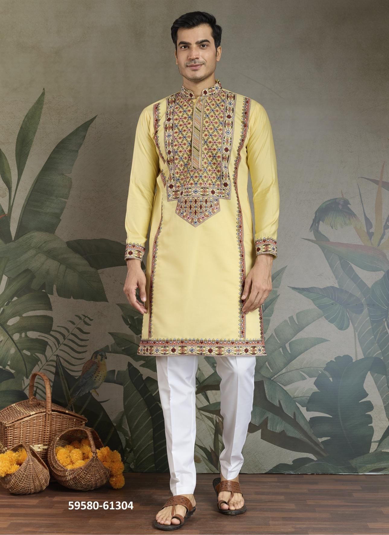 THE FUSION FITS 1 - Catalog # 59580 (Set of 5 Men's Ethnic Wear) by Brand AABHARAN