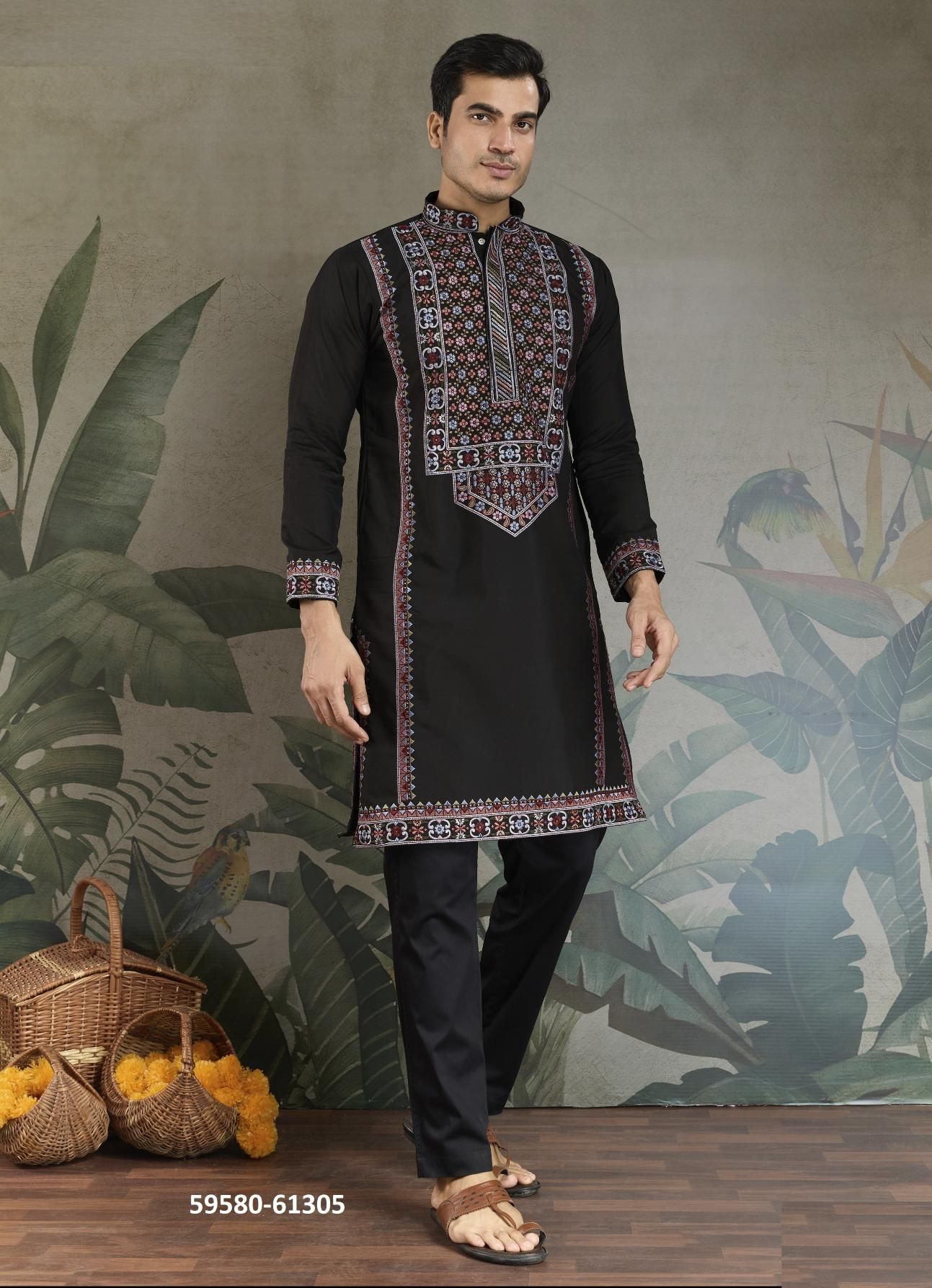 THE FUSION FITS 1 - Catalog # 59580 (Set of 5 Men's Ethnic Wear) by Brand AABHARAN