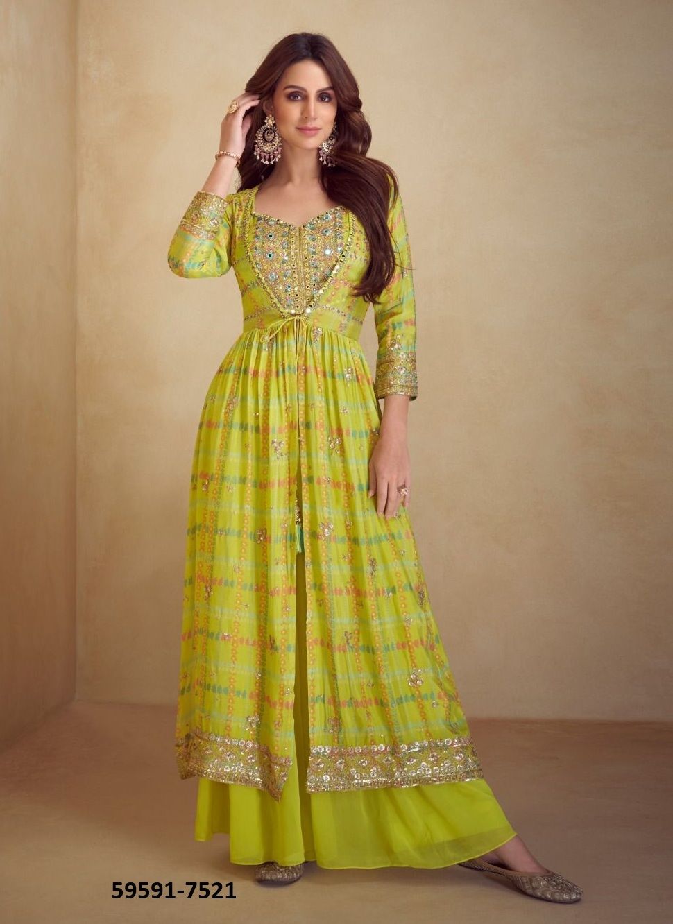 KEIRA - Catalog # 59591 (Set of 4 Indo-Western Outfits) by Brand GULKAYRA DESIGNER