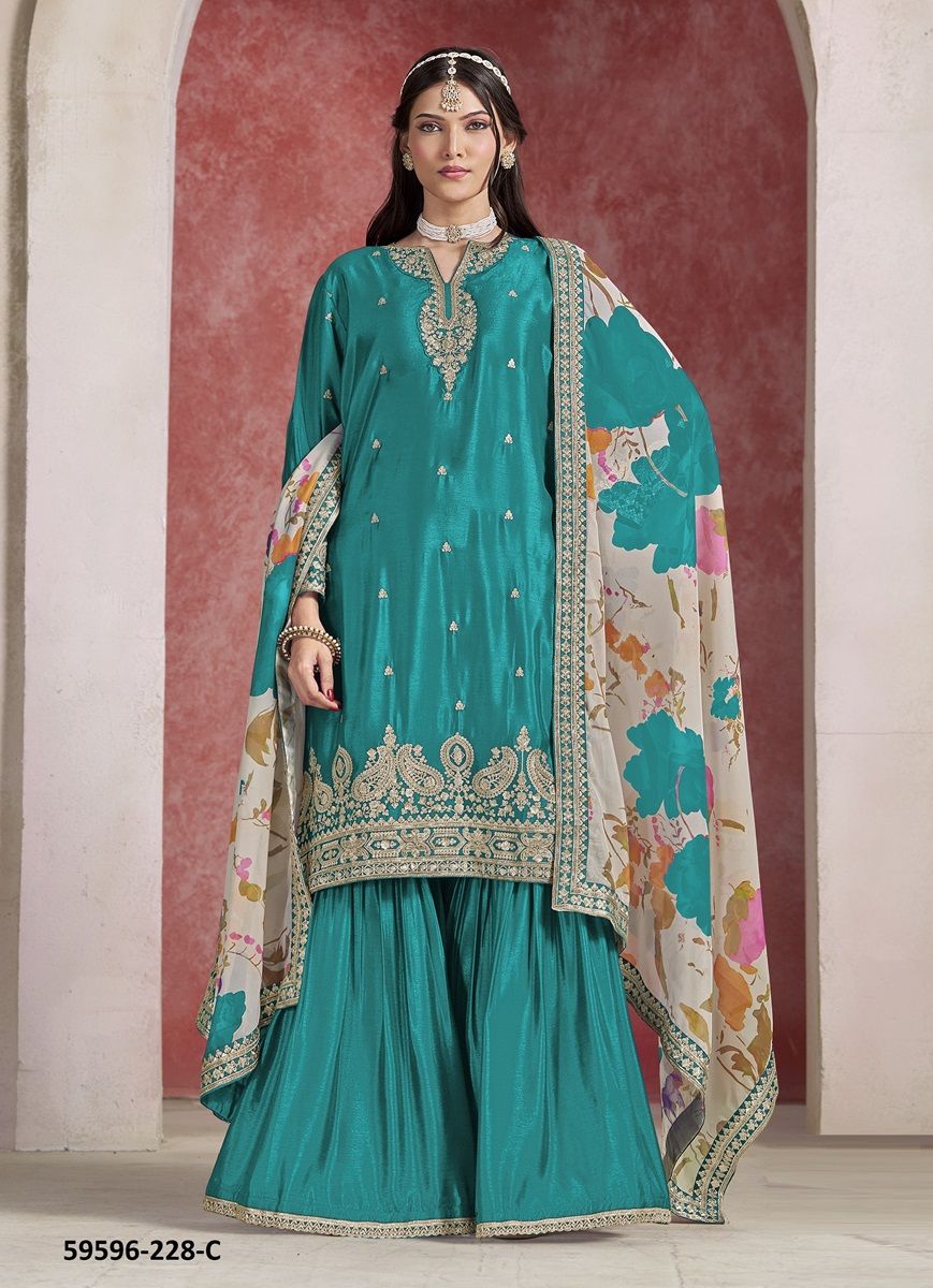 AANAYA 228 - Catalog # 59596 (Set of 4 Readymade Salwar Suits) by Brand DESI MUSE AANAYA 228 - Catalog # 59596 (Set of 4 Readymade Salwar Suits) by Brand DESI MUSE