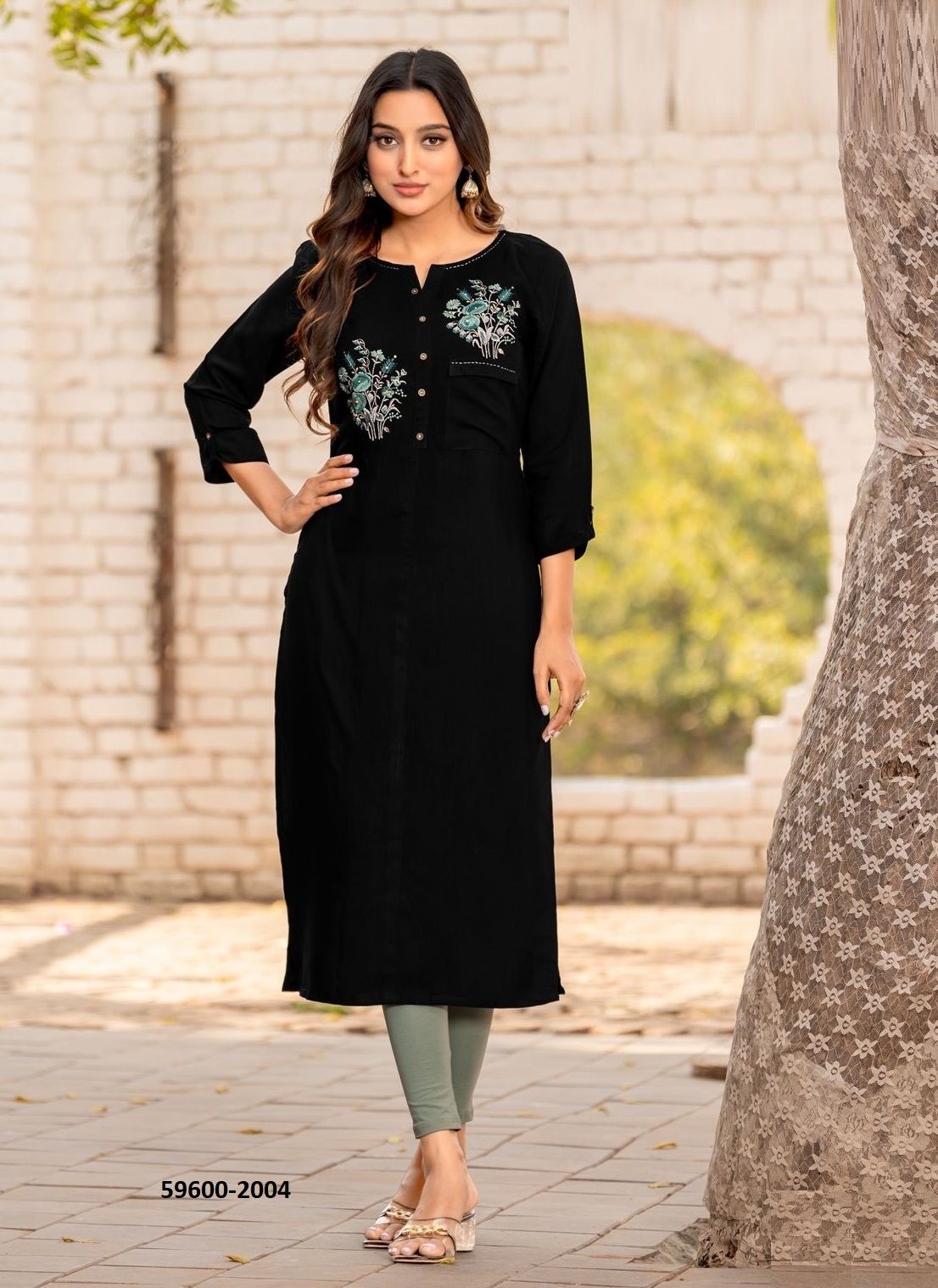 SUMMER - Catalog # 59600 (Set of 6 Readymade Women's Kurtis / Tops) by Brand KADLEE FASHION