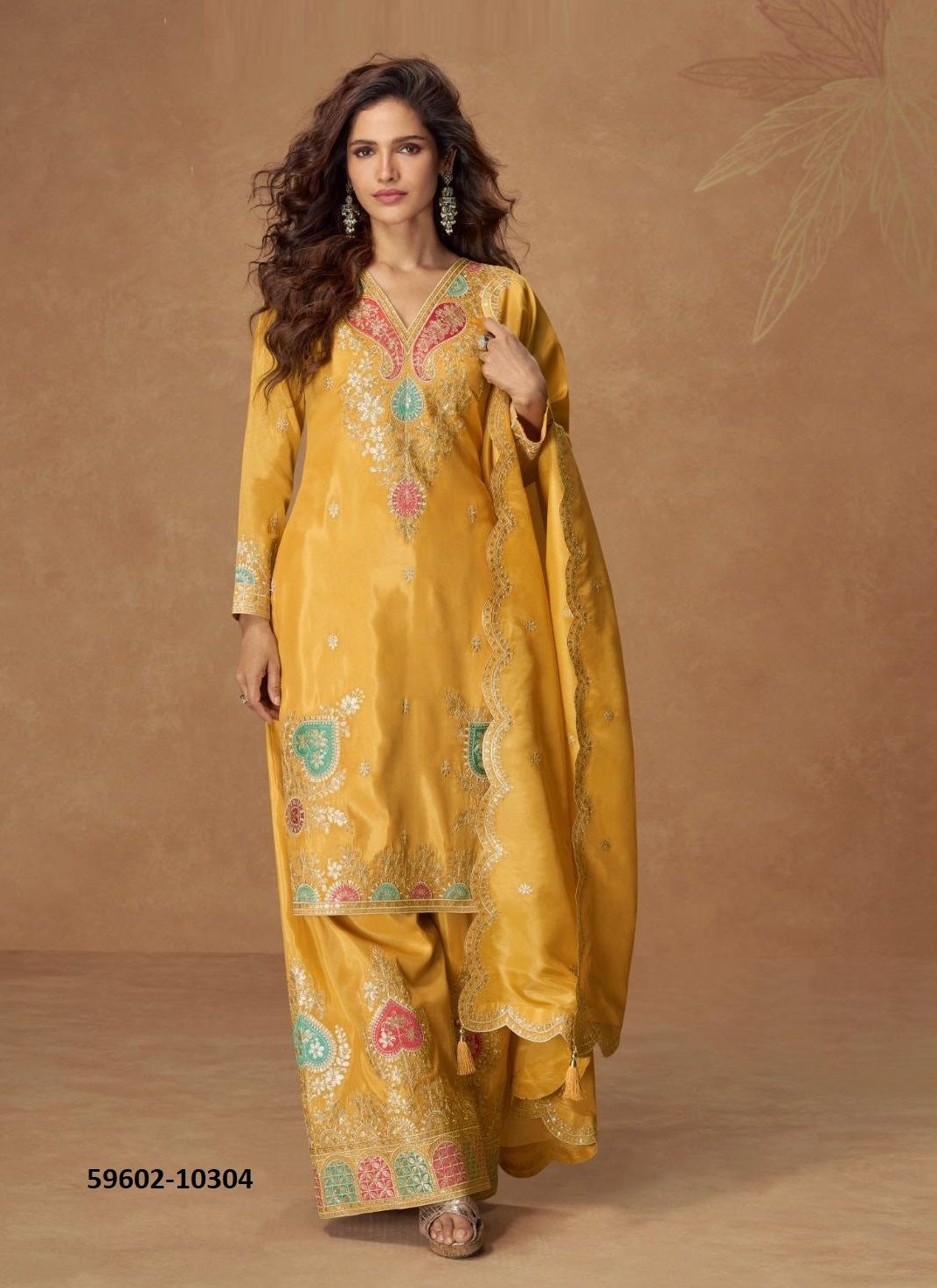 KASHVI - Catalog # 59602 (Set of 4 Readymade Salwar Suits) by Brand AASHIRWAD