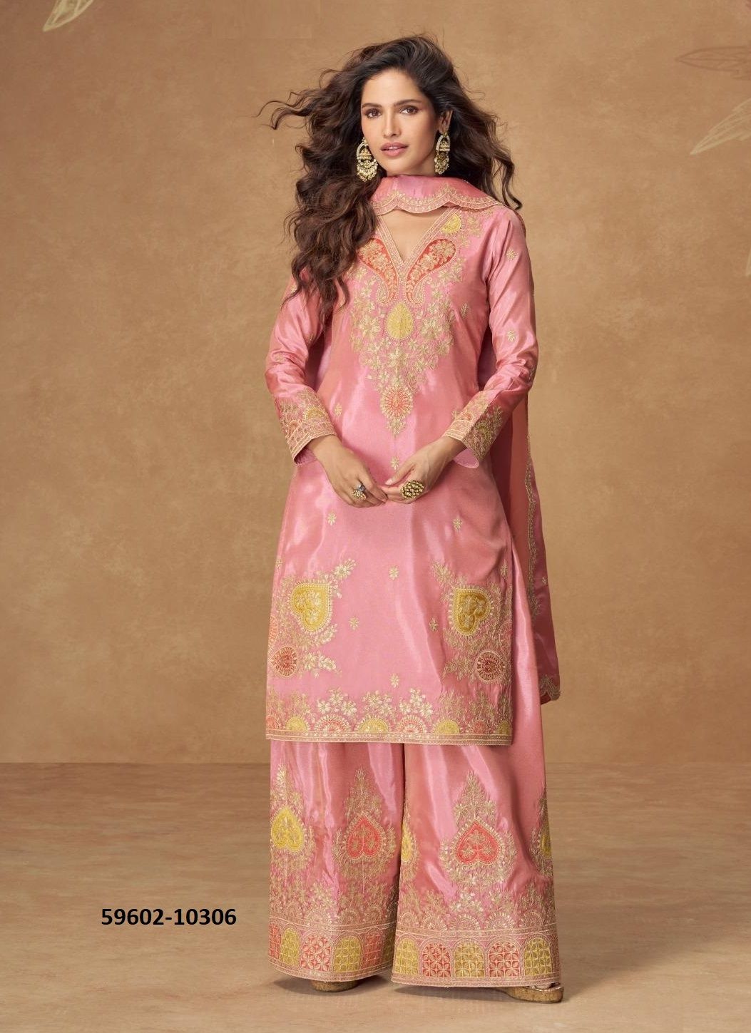 KASHVI - Catalog # 59602 (Set of 4 Readymade Salwar Suits) by Brand AASHIRWAD