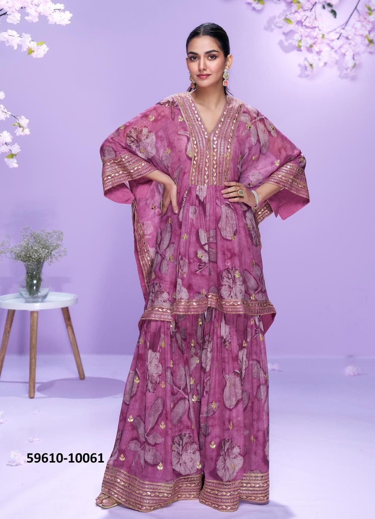 RAAHI - Catalog # 59610 (Set of 3 Tops With Bottoms) by Brand SAYURI DESIGNER