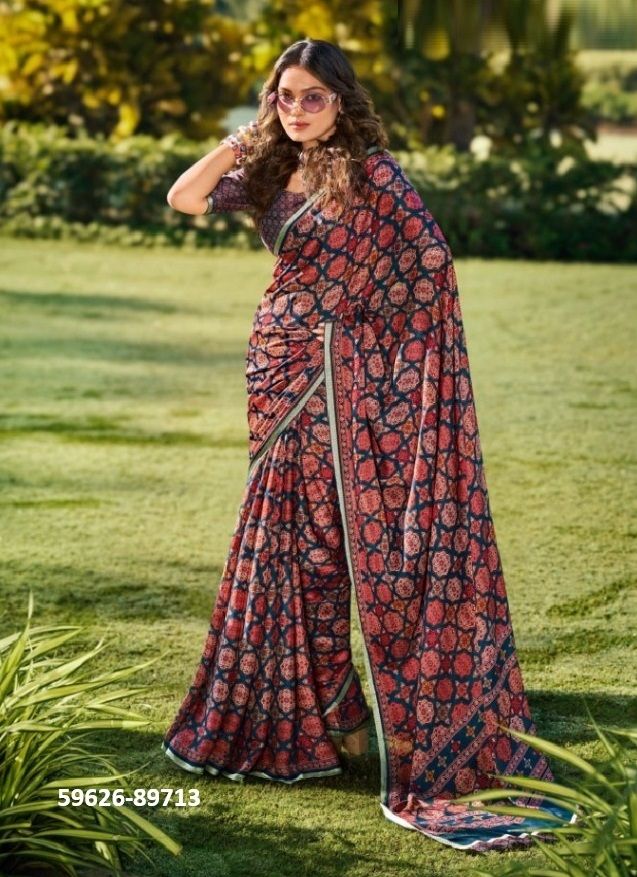 ANTIQUE GOLD 3 - Catalog # 59626 (Set of 12 Sarees) by Brand VIPUL FASHIONS