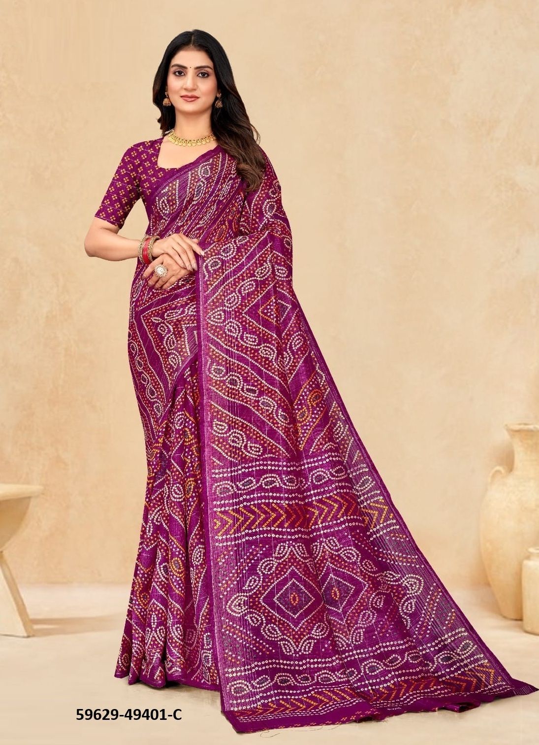 RAINBOW SILK 3 - Catalog # 59629 (Set of 12 Sarees) by Brand RUCHI SAREES
