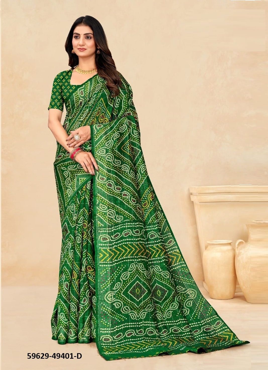 RAINBOW SILK 3 - Catalog # 59629 (Set of 12 Sarees) by Brand RUCHI SAREES