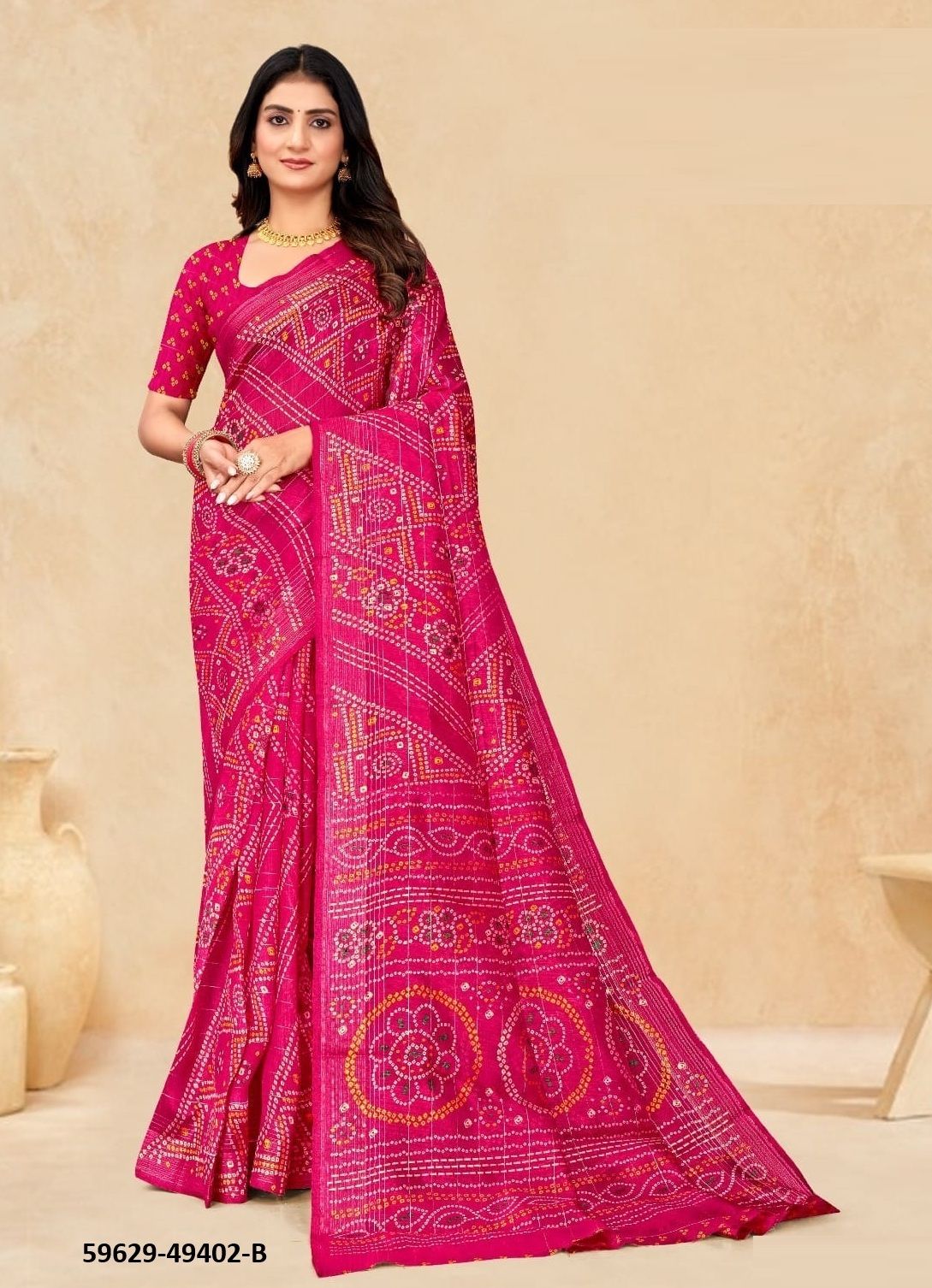 RAINBOW SILK 3 - Catalog # 59629 (Set of 12 Sarees) by Brand RUCHI SAREES