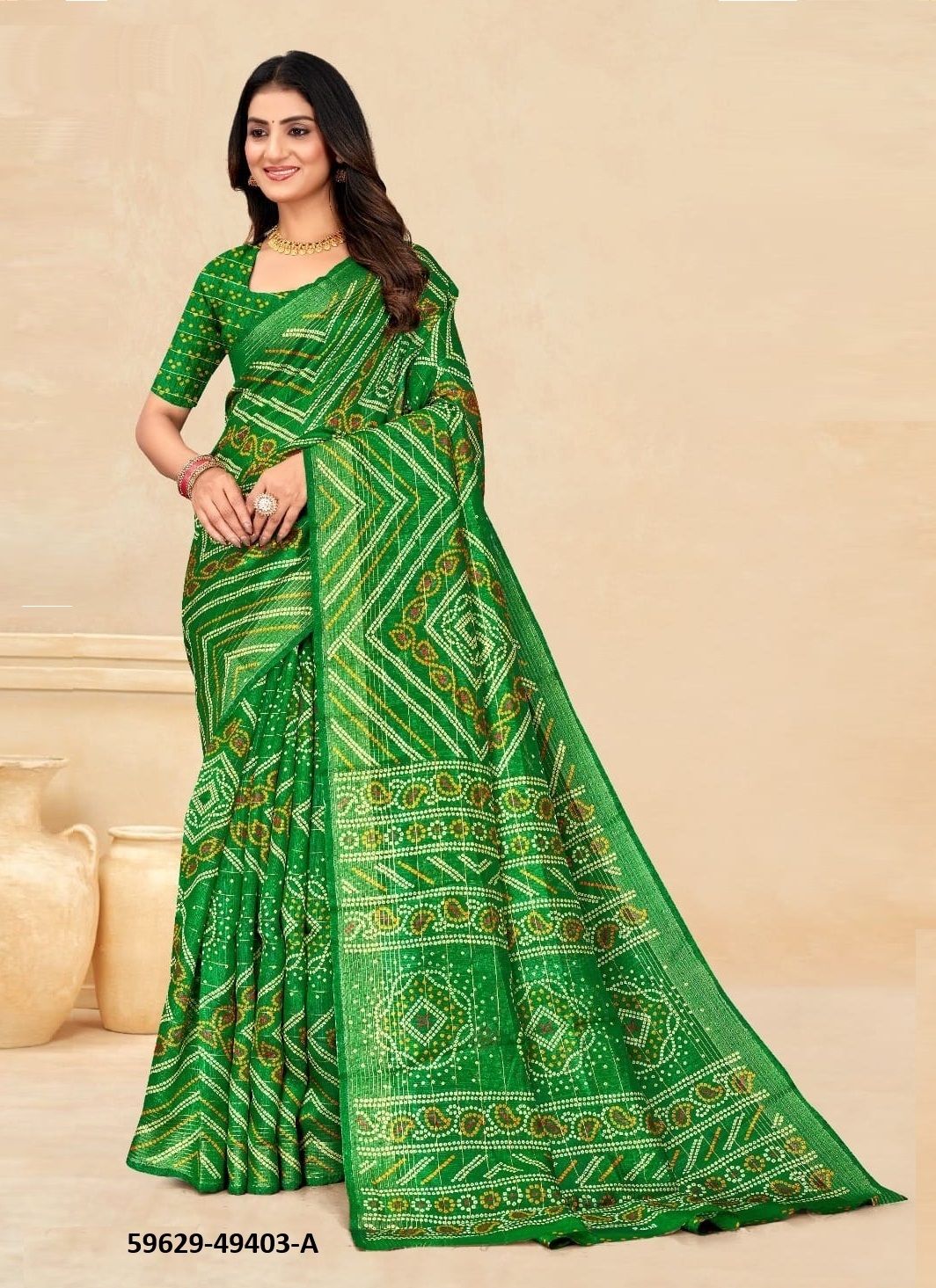 RAINBOW SILK 3 - Catalog # 59629 (Set of 12 Sarees) by Brand RUCHI SAREES