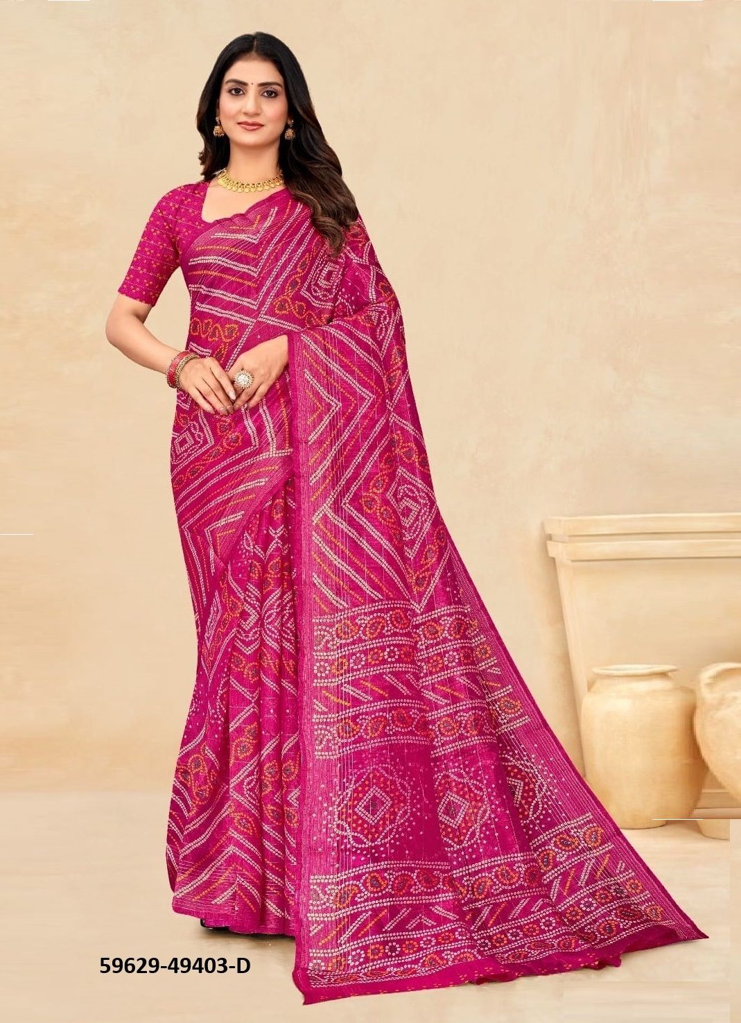 RAINBOW SILK 3 - Catalog # 59629 (Set of 12 Sarees) by Brand RUCHI SAREES