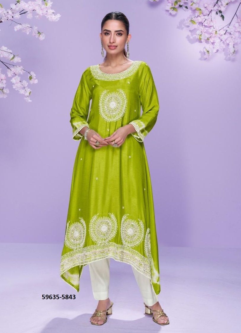 CHAHAT - Catalog # 59635 (Set of 4 Readymade Women's Kurtis / Tops) by Brand SAYURI DESIGNER