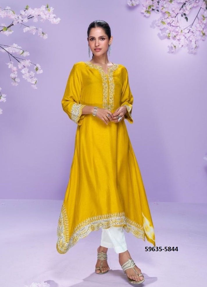 CHAHAT - Catalog # 59635 (Set of 4 Readymade Women's Kurtis / Tops) by Brand SAYURI DESIGNER