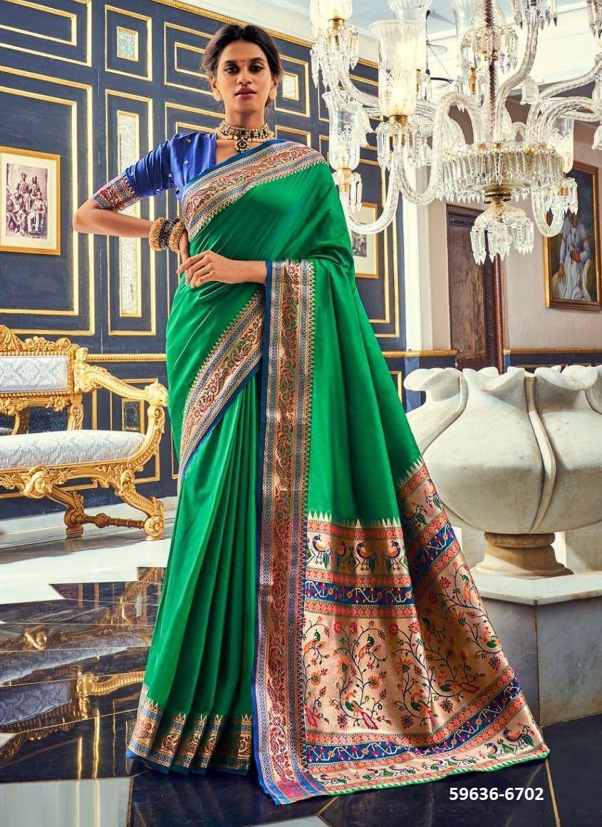 AARSHATI SILK - Catalog # 59636 (Set of 6 Sarees) by Brand DESI MUSE