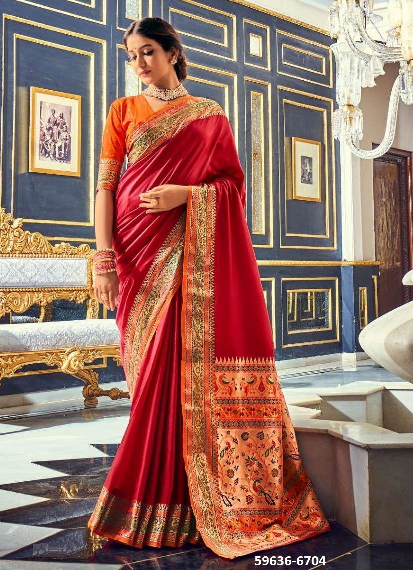 AARSHATI SILK - Catalog # 59636 (Set of 6 Sarees) by Brand DESI MUSE