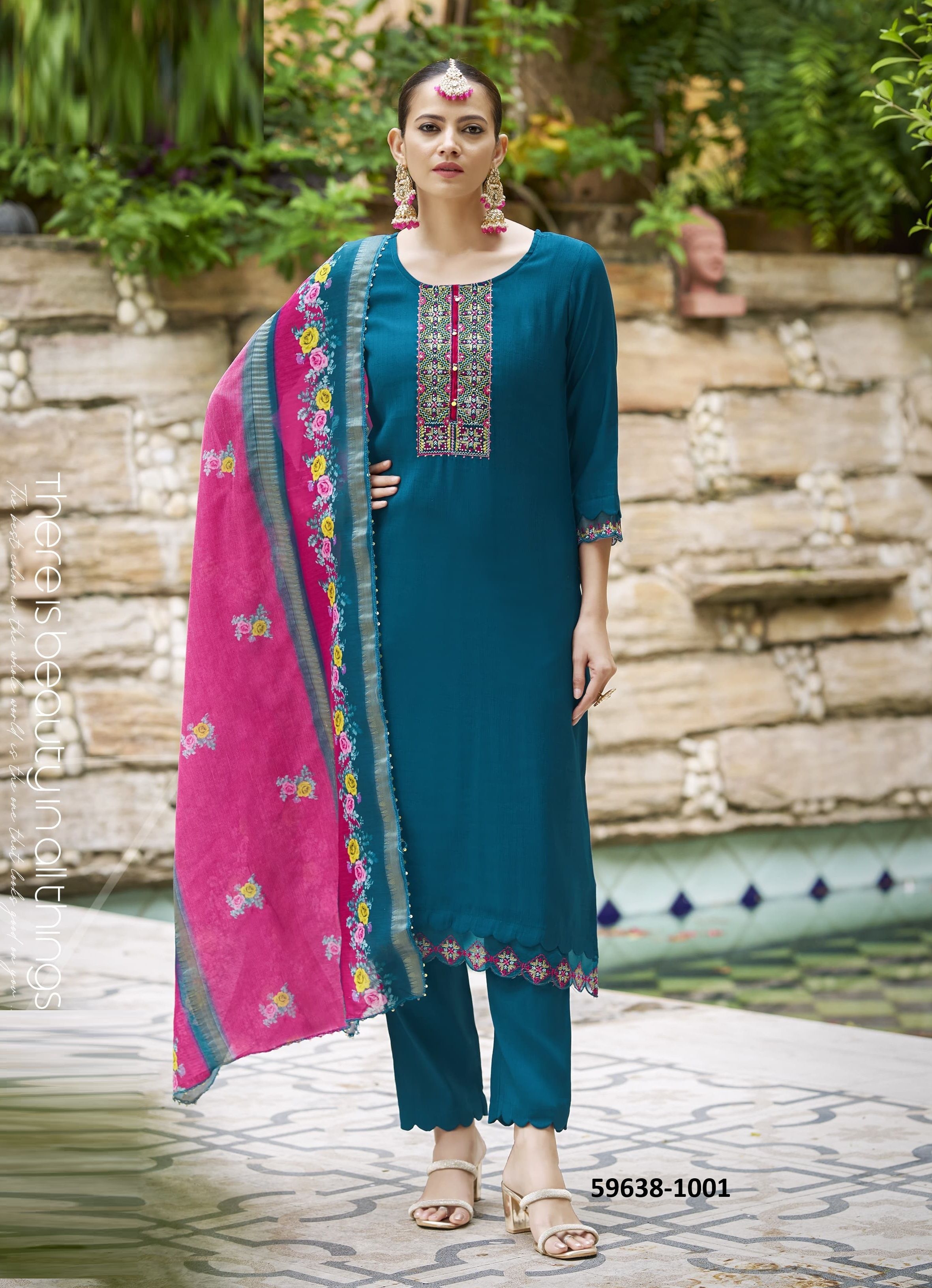 SWARAA - Catalog # 59638 (Set of 6 Readymade Salwar Suits) by Brand KARISSA SWARAA - Catalog # 59638 (Set of 6 Readymade Salwar Suits) by Brand KARISSA