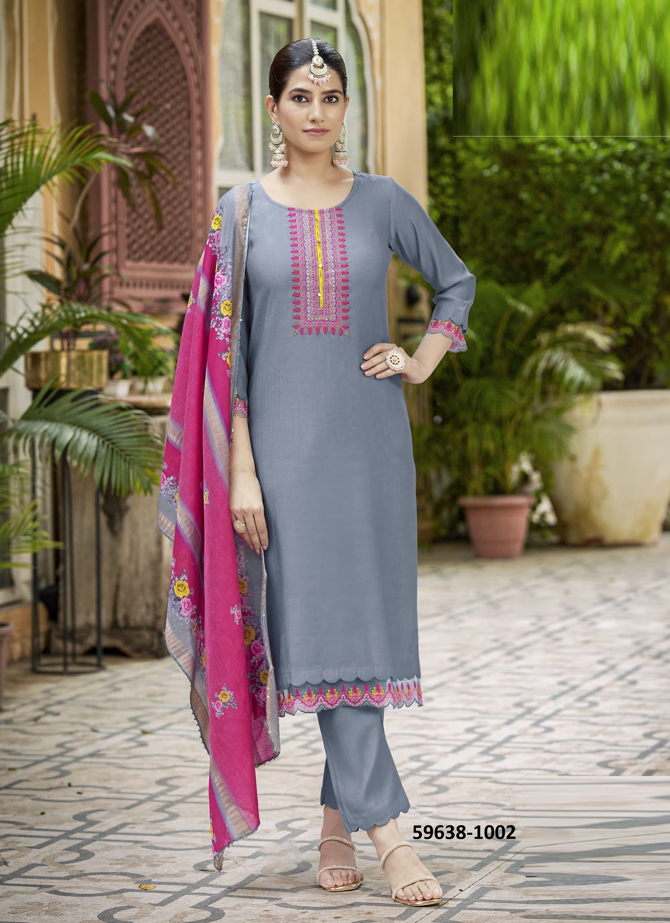 SWARAA - Catalog # 59638 (Set of 6 Readymade Salwar Suits) by Brand KARISSA SWARAA - Catalog # 59638 (Set of 6 Readymade Salwar Suits) by Brand KARISSA