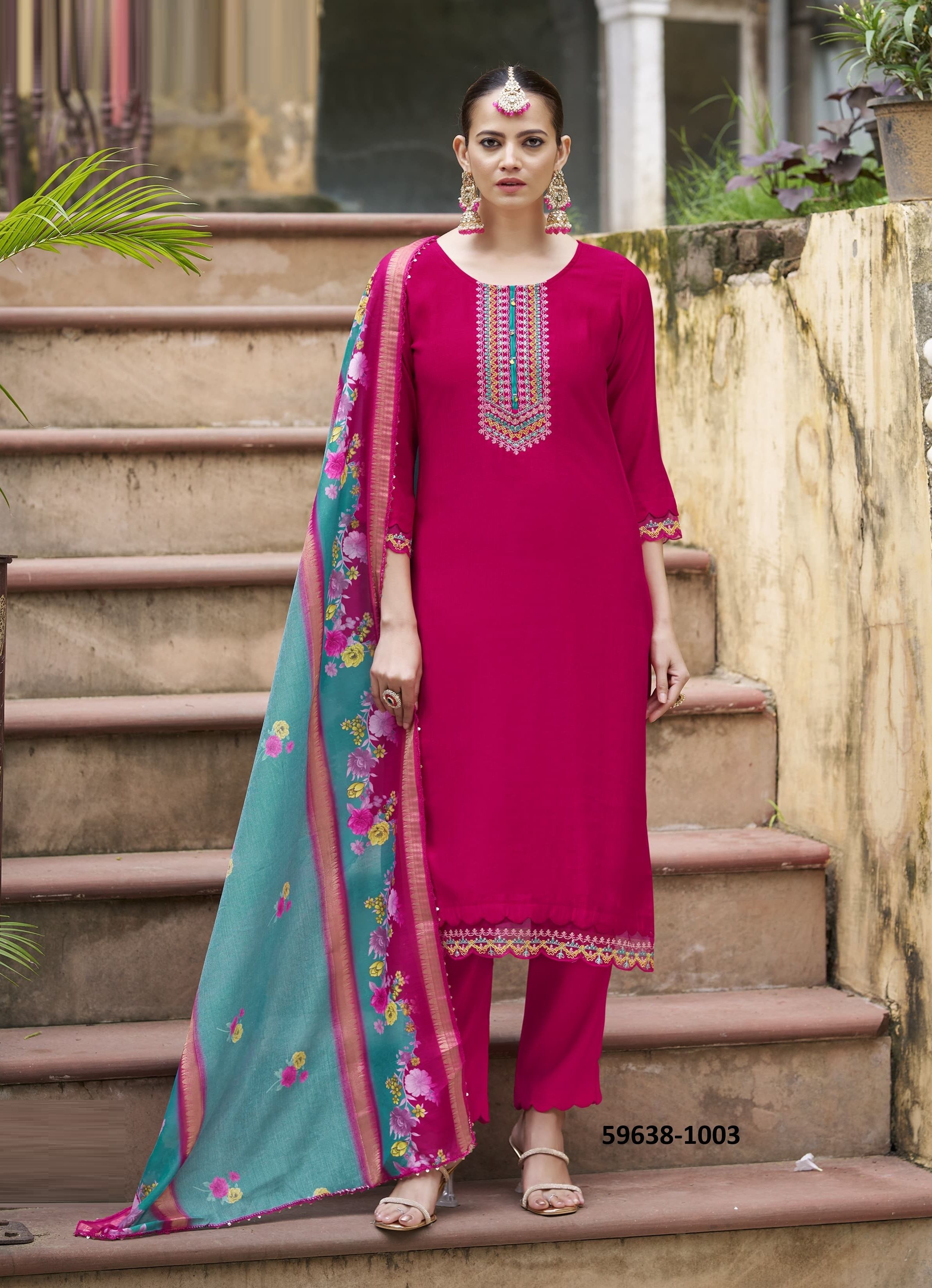 SWARAA - Catalog # 59638 (Set of 6 Readymade Salwar Suits) by Brand KARISSA SWARAA - Catalog # 59638 (Set of 6 Readymade Salwar Suits) by Brand KARISSA