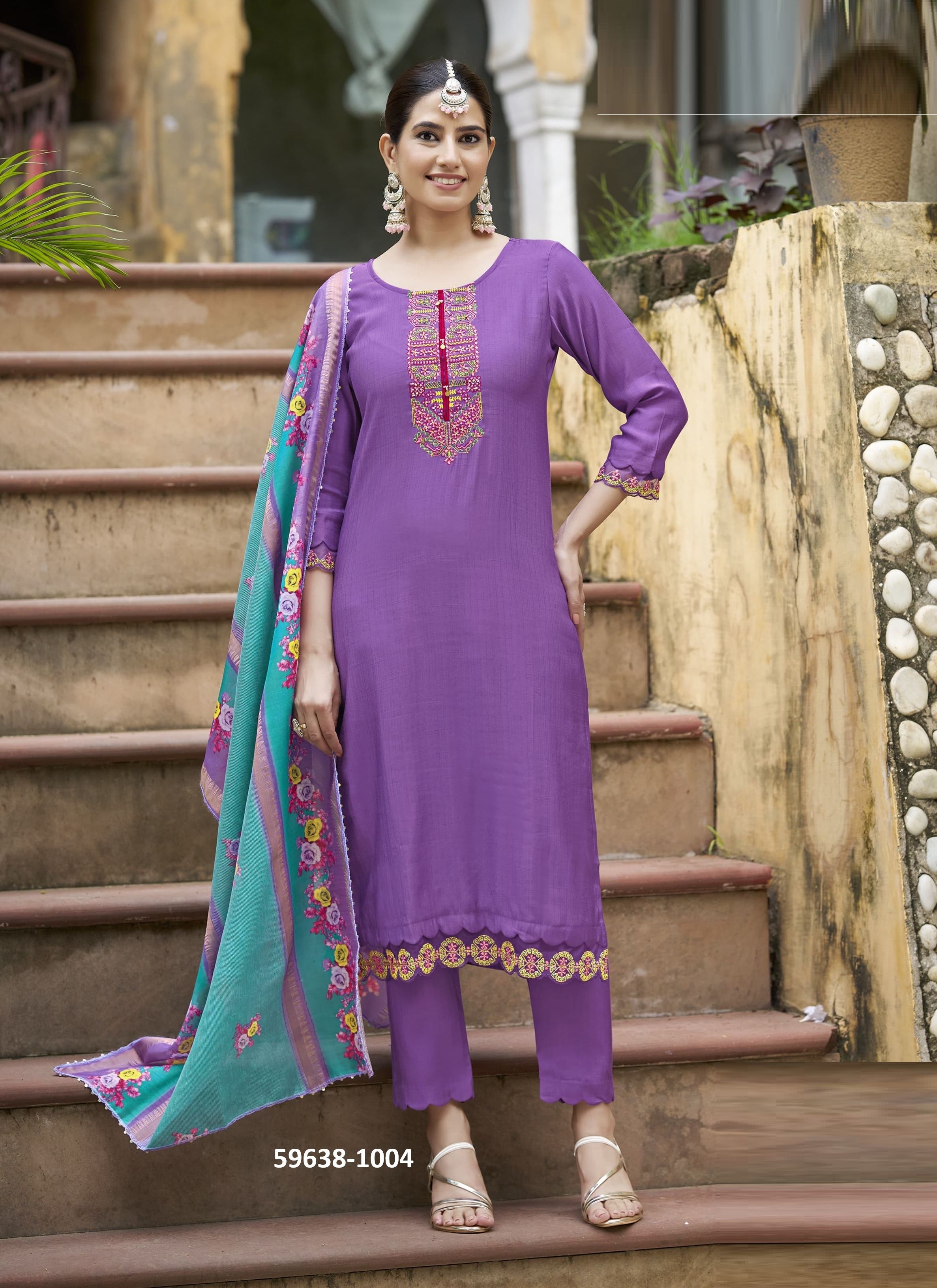 SWARAA - Catalog # 59638 (Set of 6 Readymade Salwar Suits) by Brand KARISSA SWARAA - Catalog # 59638 (Set of 6 Readymade Salwar Suits) by Brand KARISSA