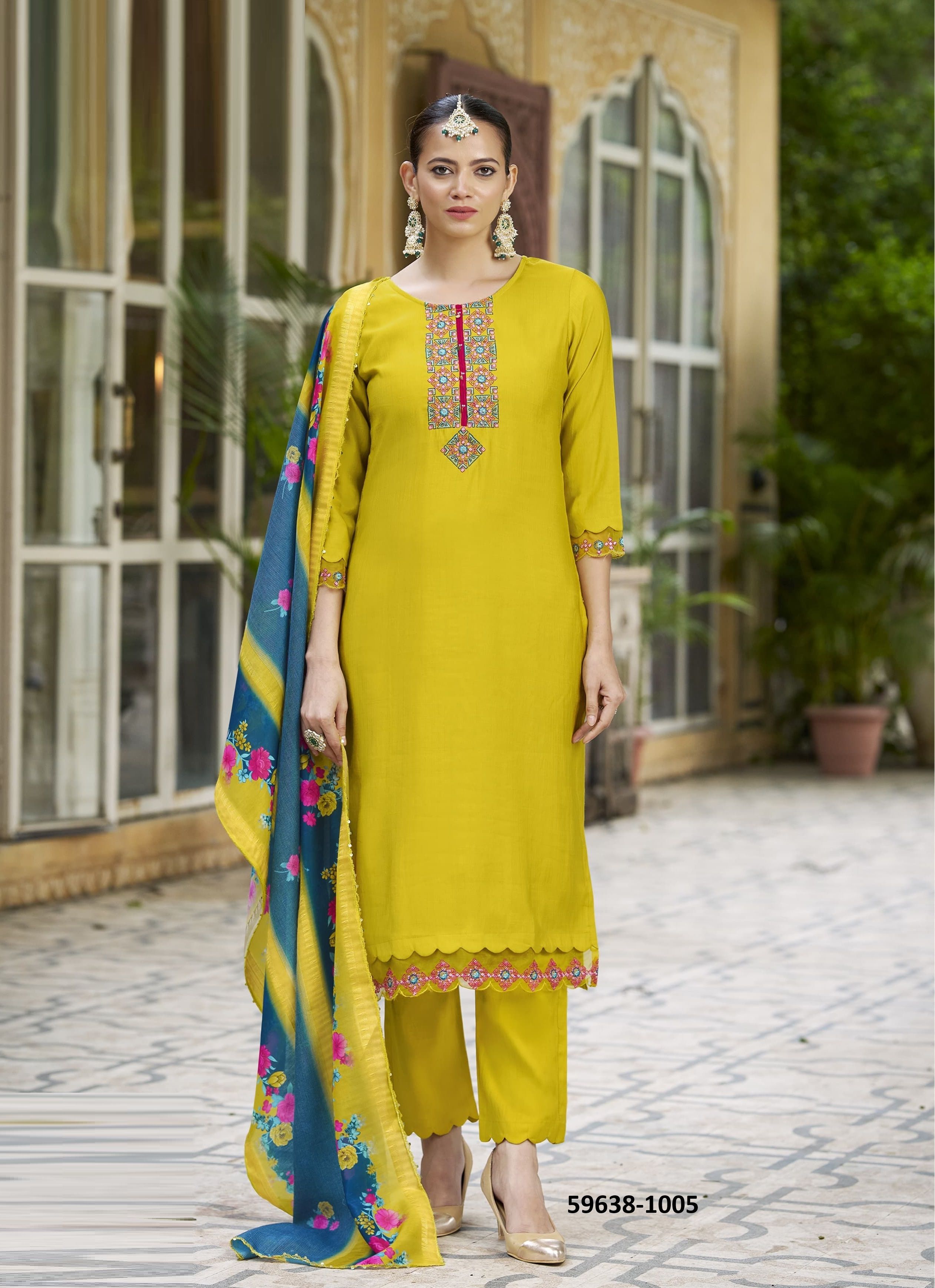 SWARAA - Catalog # 59638 (Set of 6 Readymade Salwar Suits) by Brand KARISSA SWARAA - Catalog # 59638 (Set of 6 Readymade Salwar Suits) by Brand KARISSA