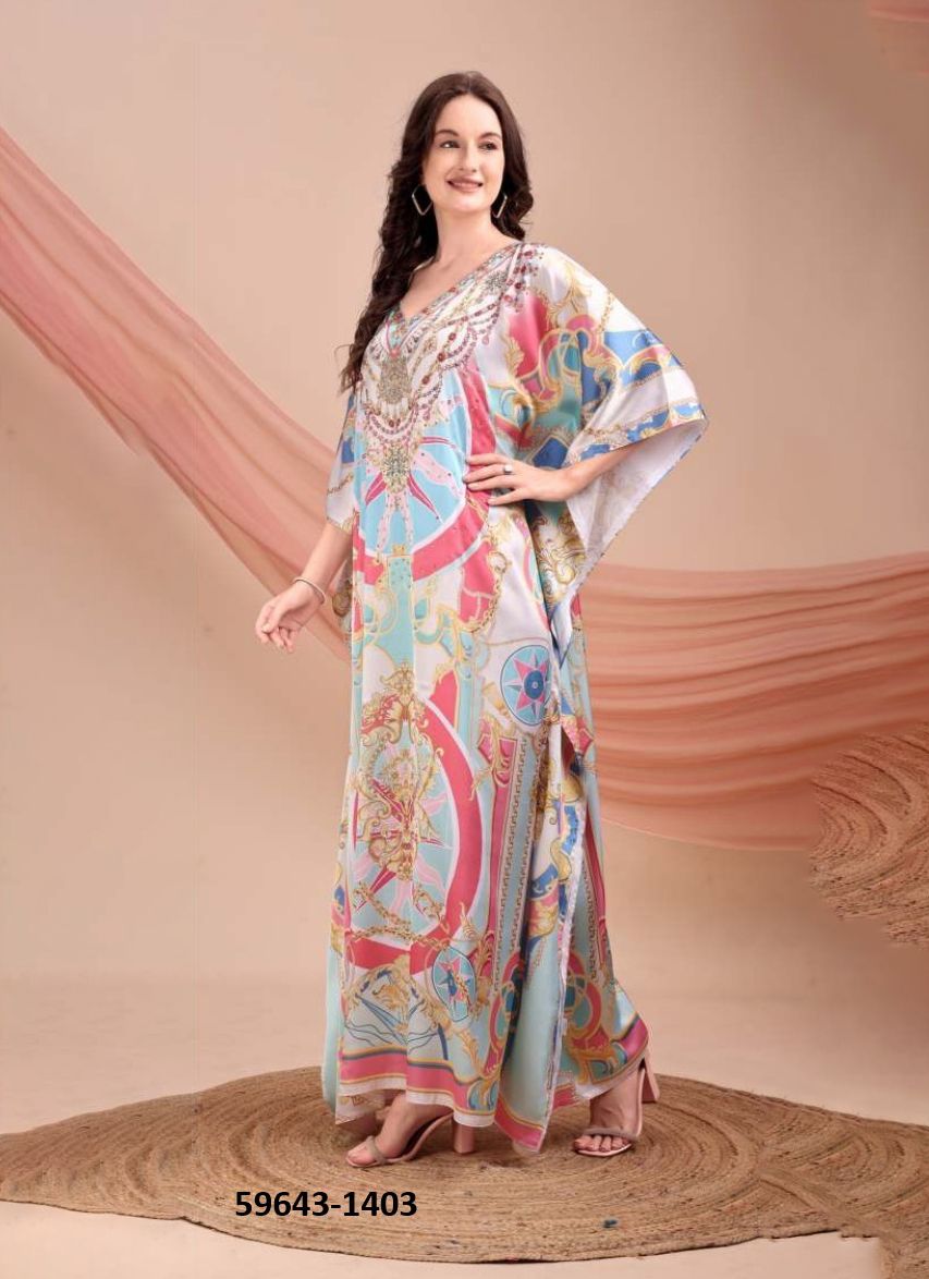 KAFTAN-E-NAZAKAT 14 - Catalog # 59643 (Set of 8 Kaftans / Ponchos) by Brand AABHARAN KAFTAN-E-NAZAKAT 14 - Catalog # 59643 (Set of 8 Kaftans / Ponchos) by Brand AABHARAN