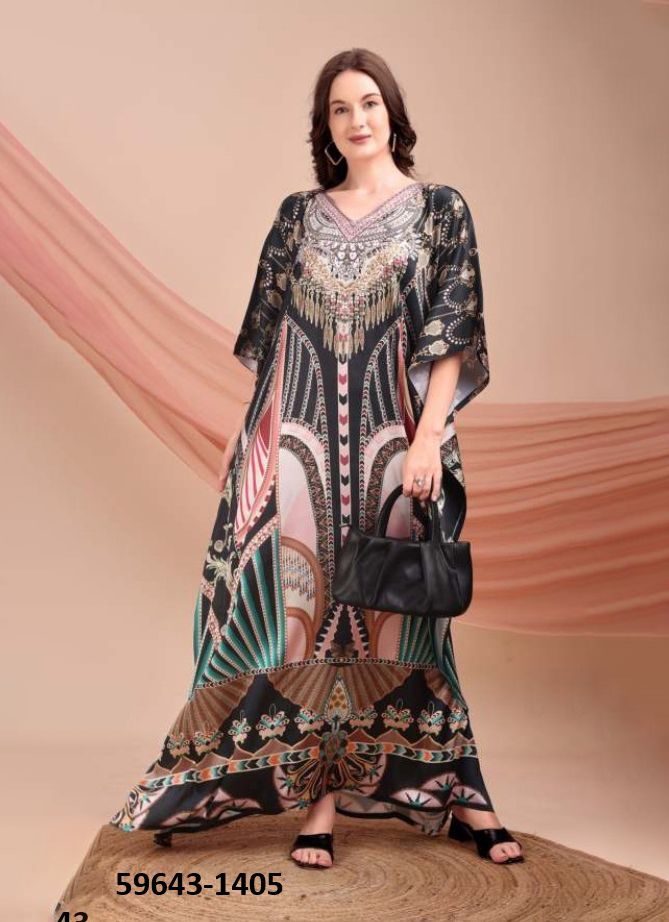 KAFTAN-E-NAZAKAT 14 - Catalog # 59643 (Set of 8 Kaftans / Ponchos) by Brand AABHARAN KAFTAN-E-NAZAKAT 14 - Catalog # 59643 (Set of 8 Kaftans / Ponchos) by Brand AABHARAN